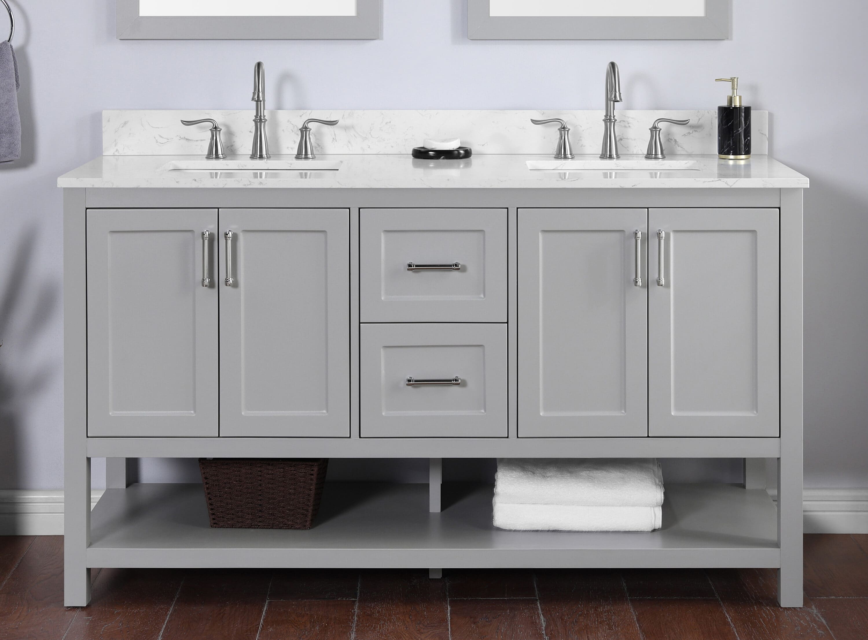 Style Selections Double sink Bathroom Vanities with Tops at Lowes.com