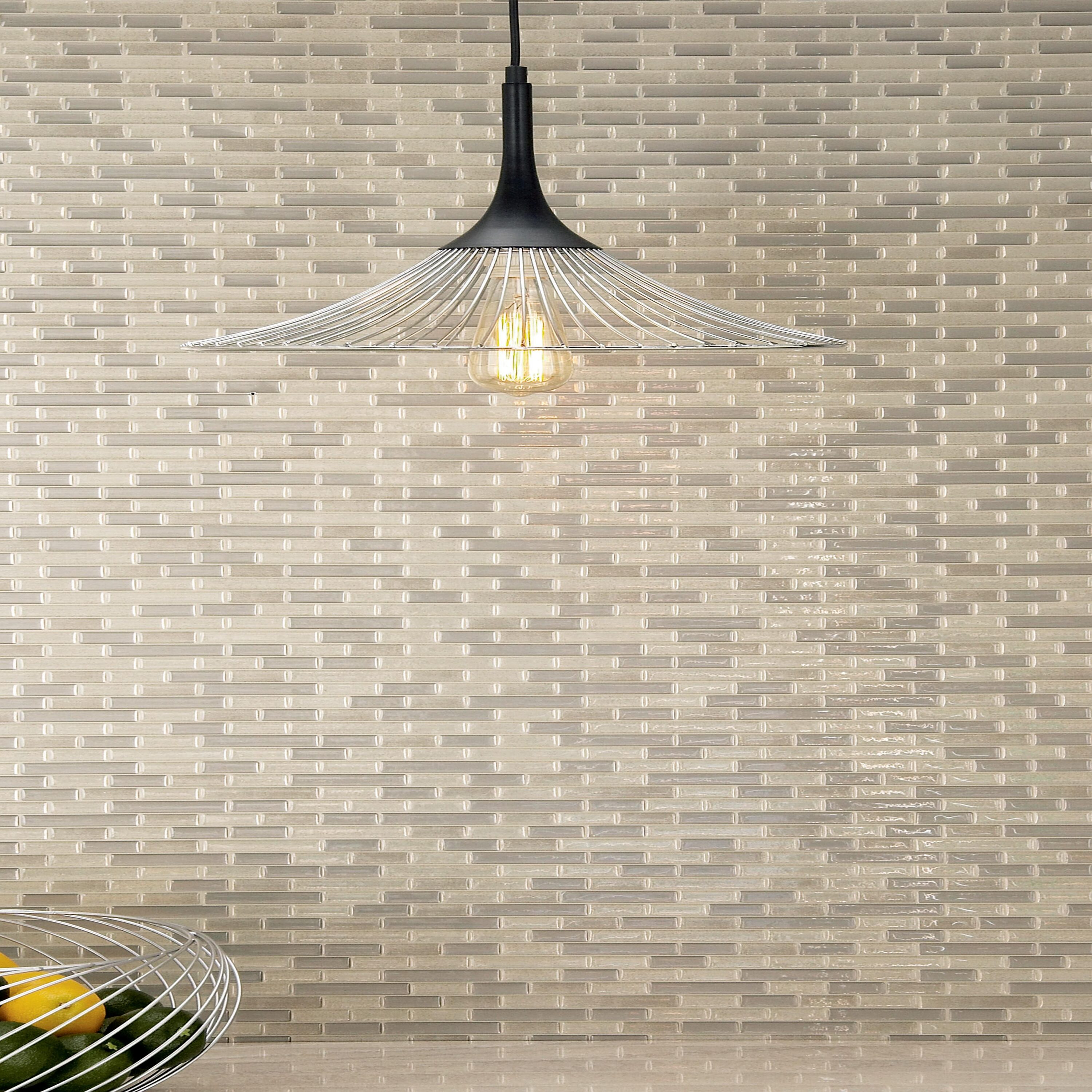 Grayson Lane 59292 1 -Light Silver Modern/contemporary Cone Medium Hanging Pendant light
