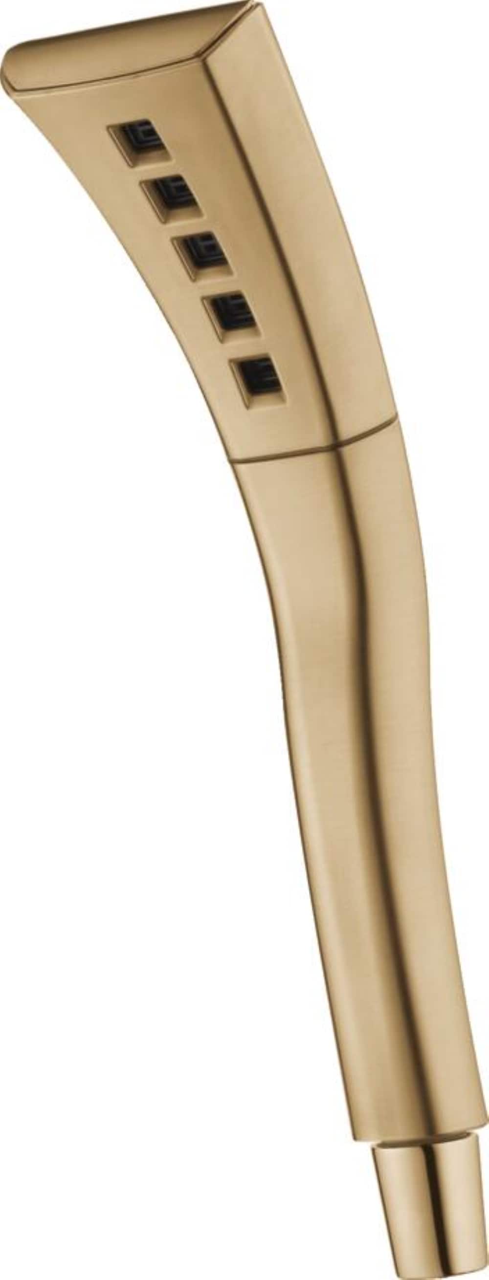 Delta 59421-CZ-PR-PK 1.0 -Spray Lumicoat Champagne Bronze 2.38-in Rectangle Handheld High Pressure Shower Head 1.75 GPM