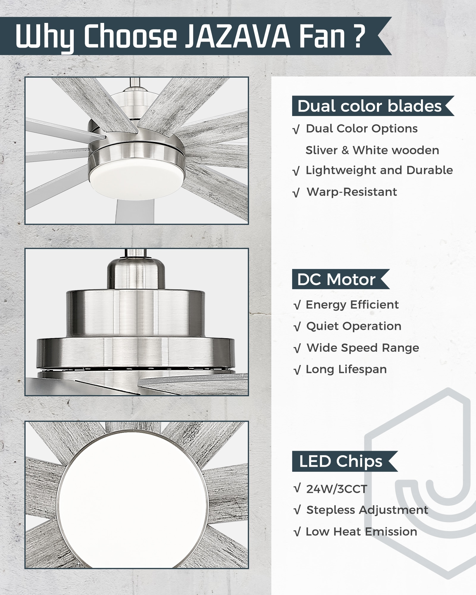 LTMATE LSLT-CF03-BN Ceiling-Fans - View #3