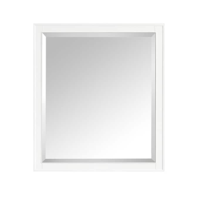 White Rectangular Bathroom Mirror, White Framed Vanity Mirrors