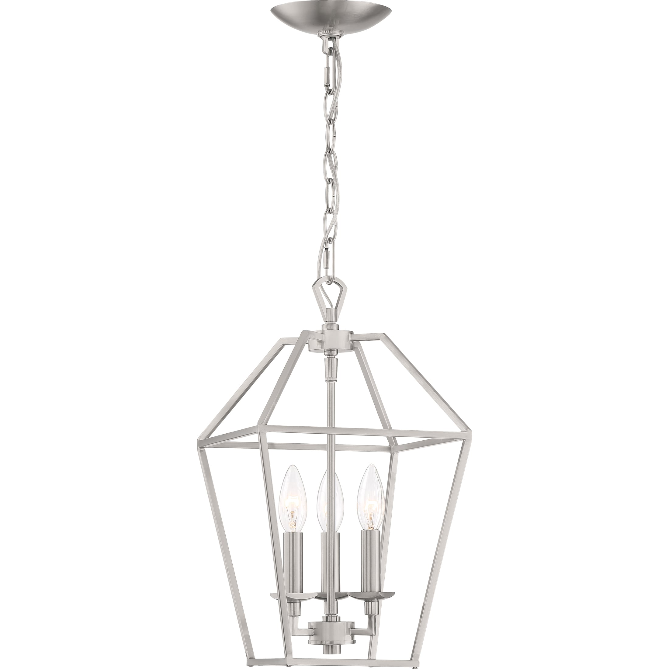 Quoizel Aviary 3-Light Brushed Nickel Transitional Globe Mini Outdoor  Hanging Pendant Light in the Pendant Lighting department at
