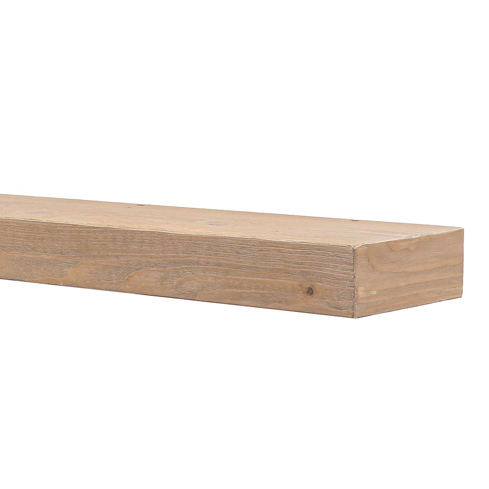 Mantels Direct AUSTIN-72X3-BLD 72-in W x 3-in H x 8-in D Austin Blonde Pine Hollow Farmhouse Fireplace Mantel