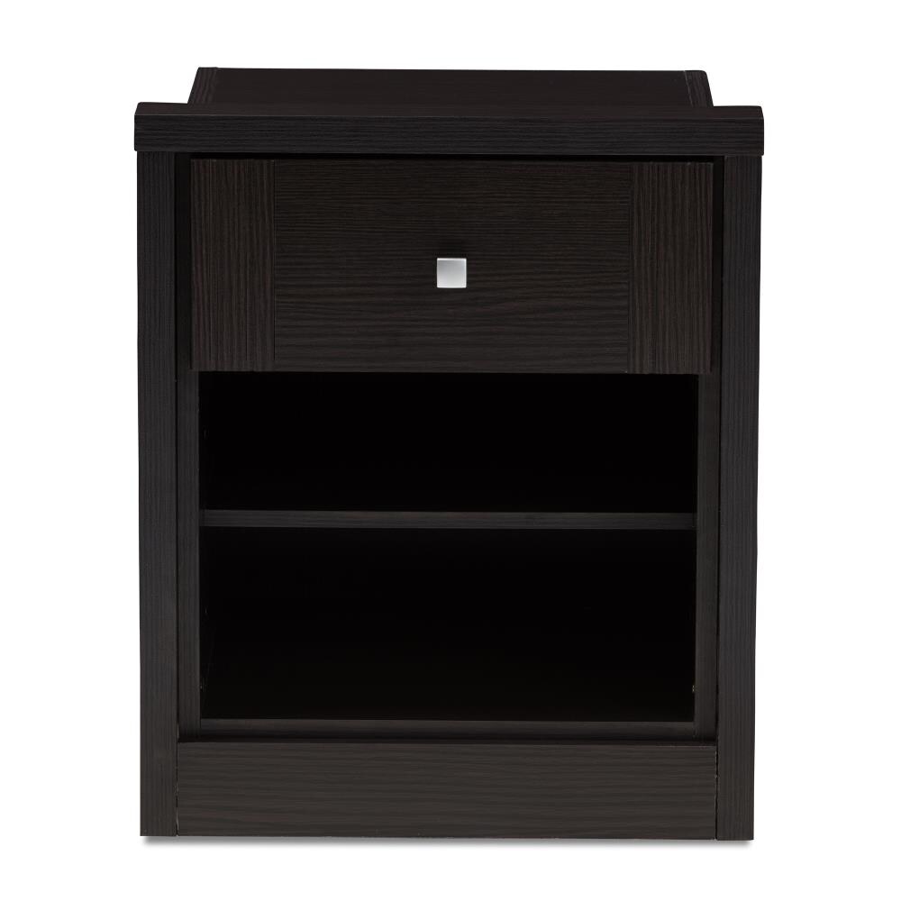 Baxton Studio Danette Espresso Rubberwood Nightstand in the