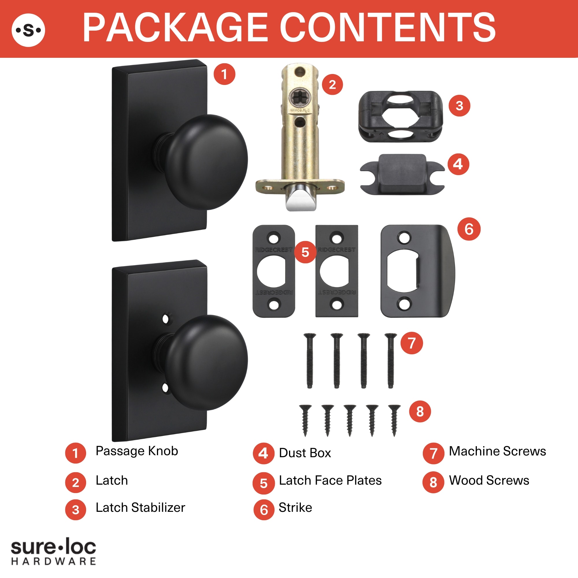 Sure-Loc Hardware OK101 SB Door-Knobs - View #6