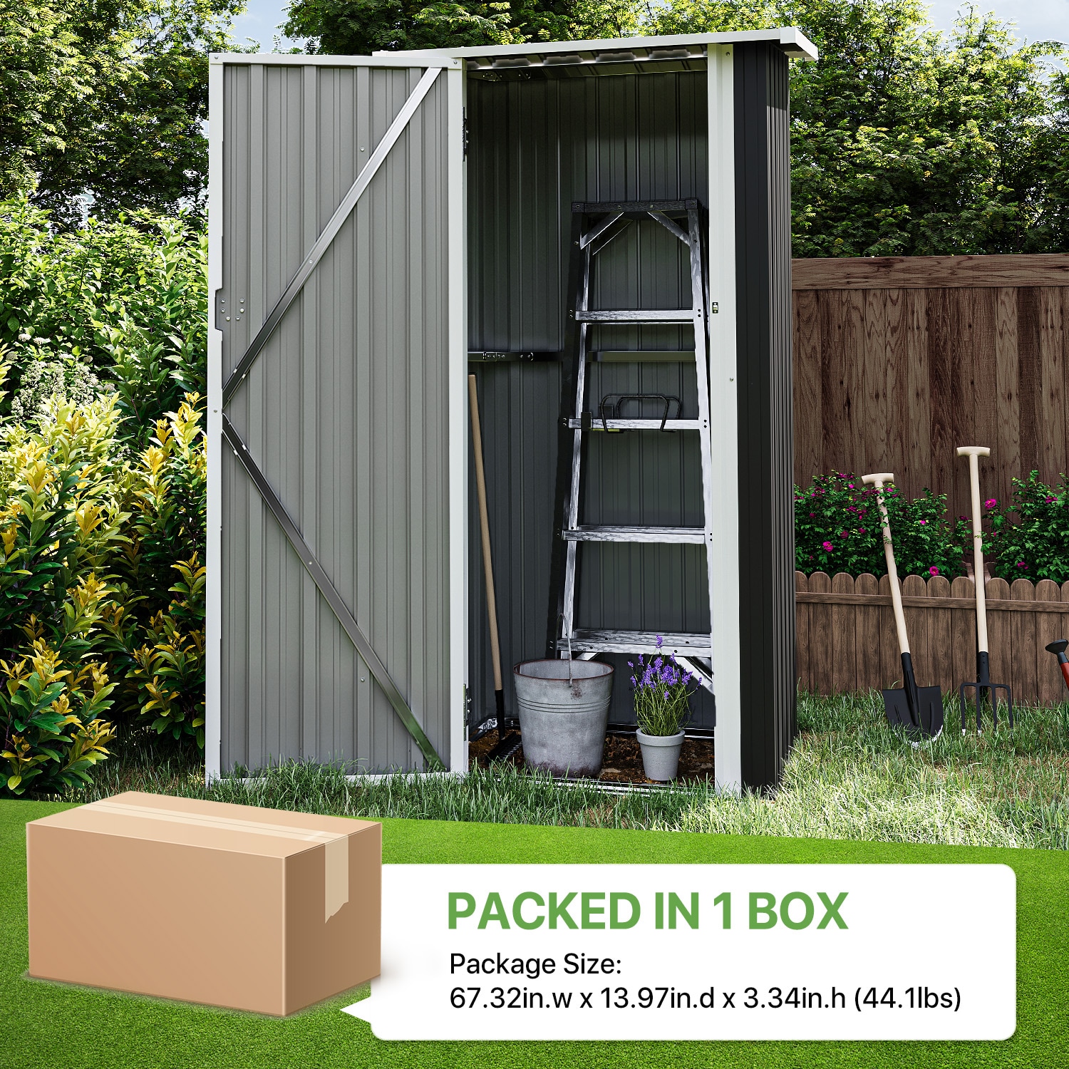 AOXUN AX-30547B Metal-Storage-Buildings-Sheds - View #6
