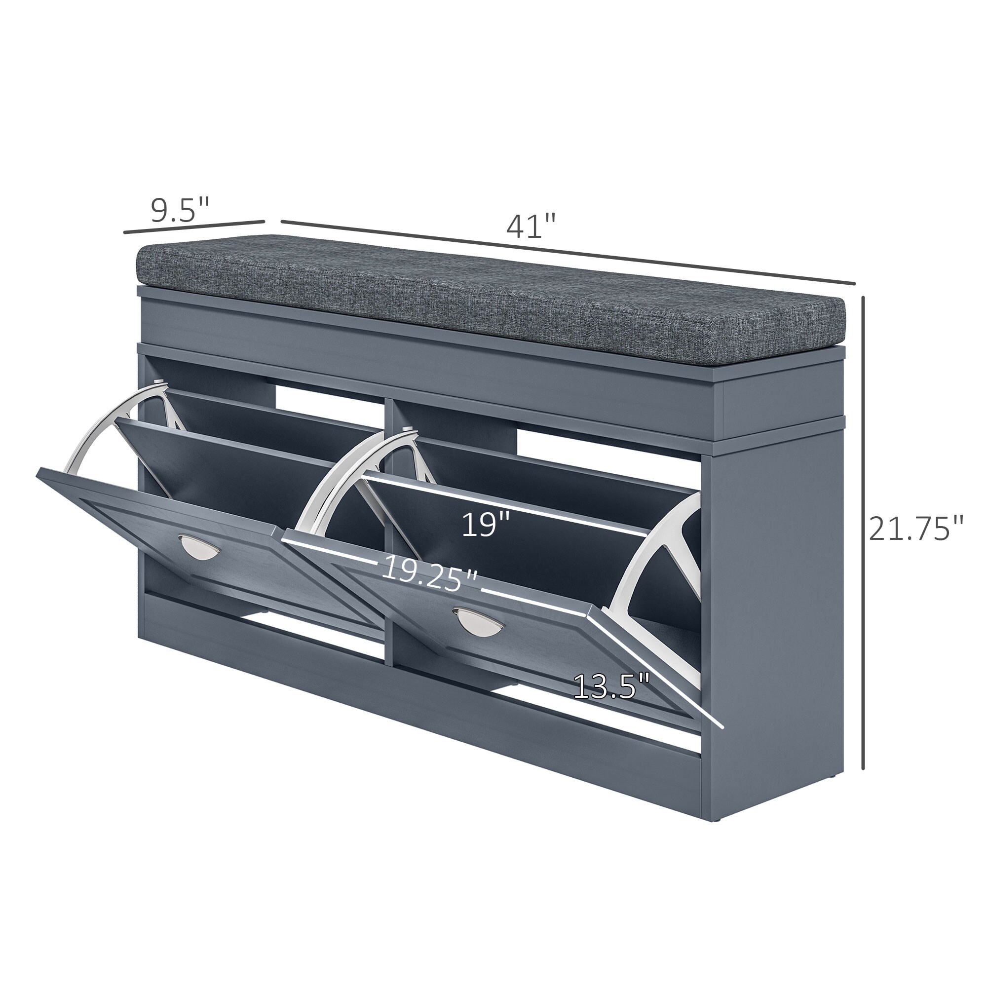 HomCom 837-138V80GY bench - View #3