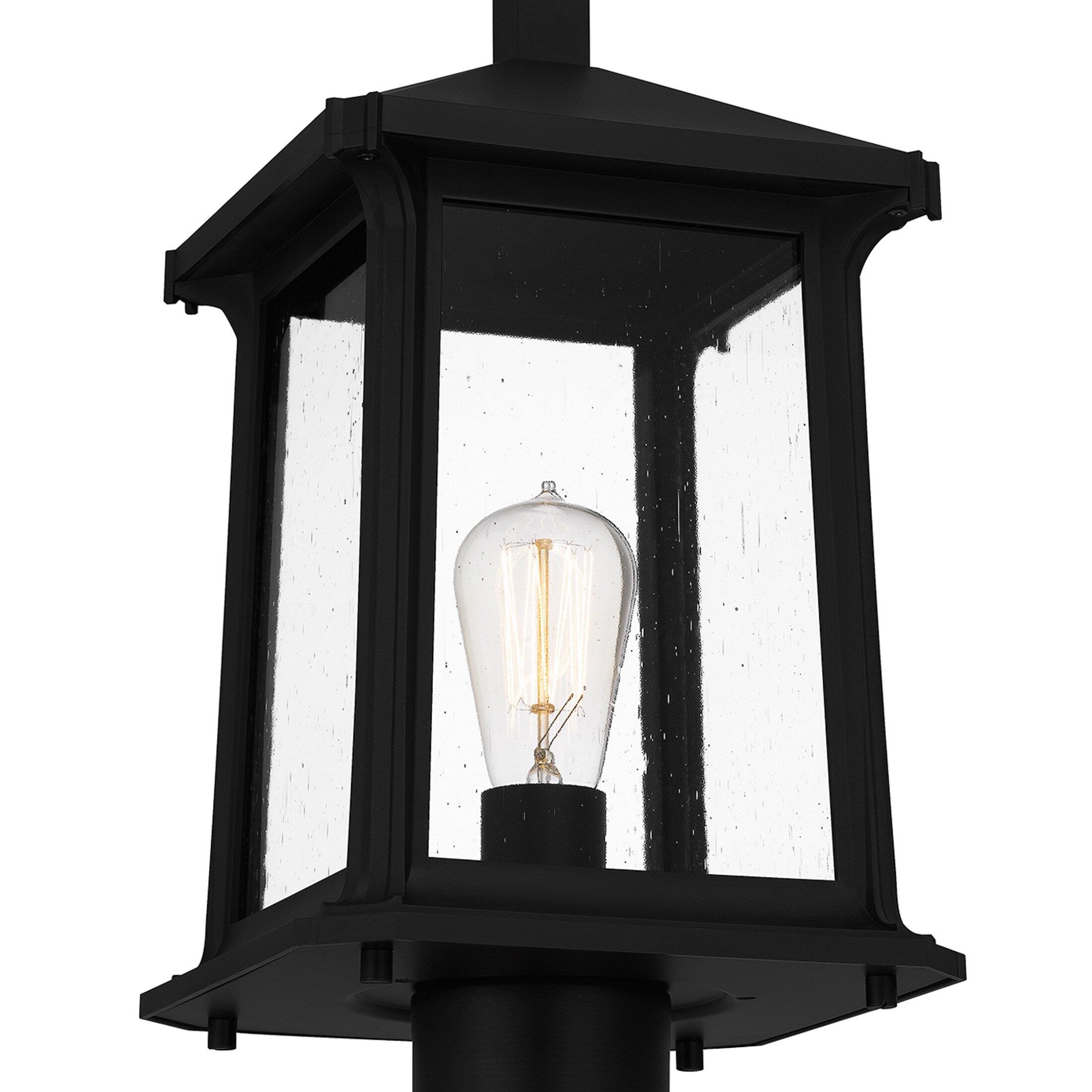 Quoizel Satterfield 16.5in Matte Black Traditional Outdoor Post Light