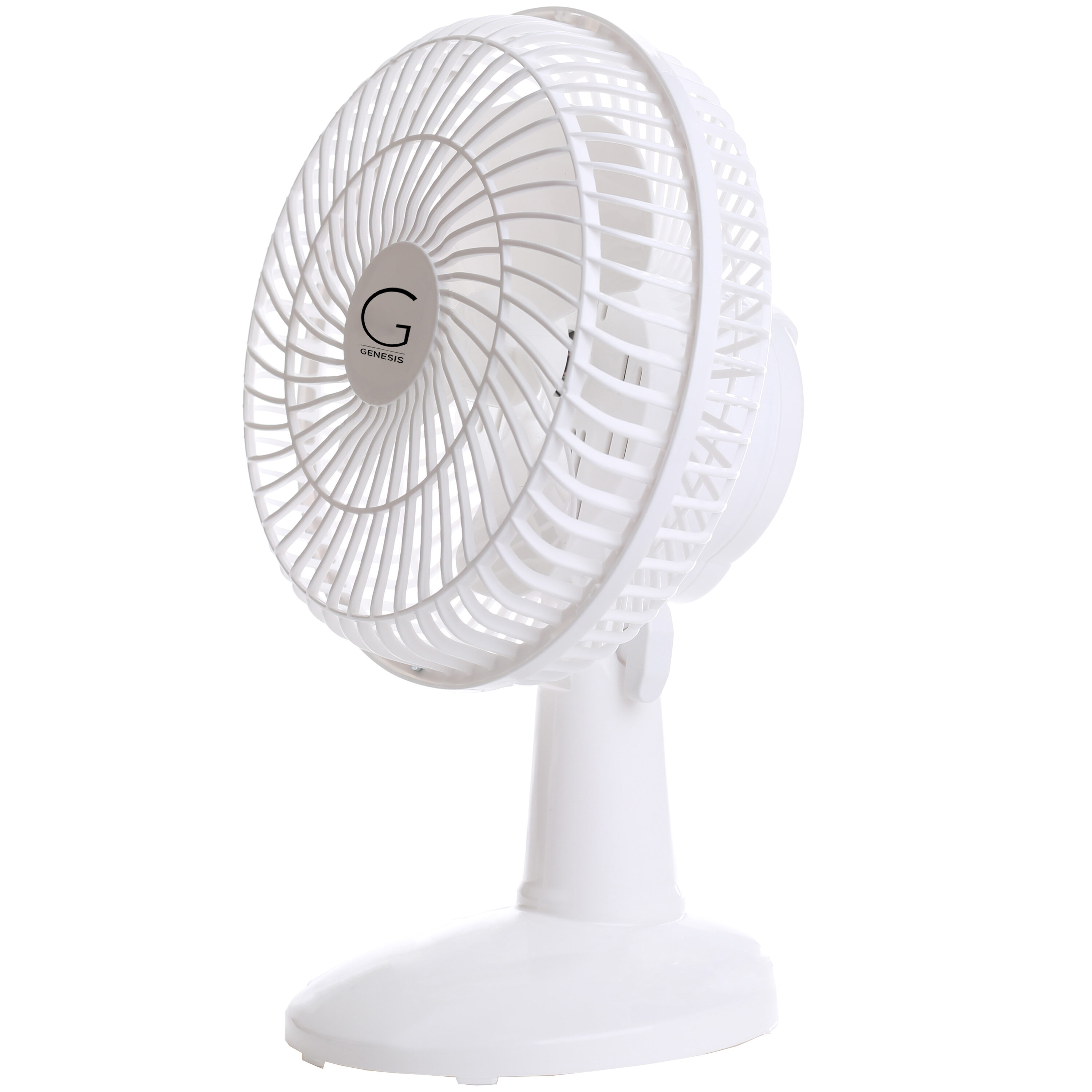 Off-White 6" Dual-Function Clip & Desk Fan with Adjustable Height