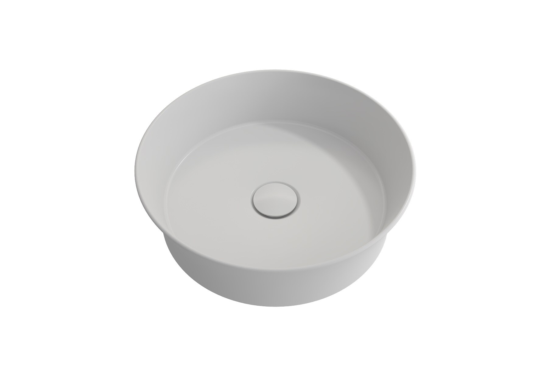 BOCCHI 1478-002-0125 Fire clay Vessel Round Modern Matte White Bathroom Sink ( 15-Inches x 15-Inches )