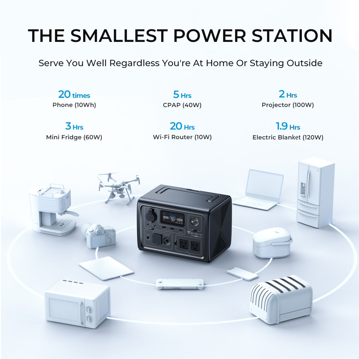 BLUETTI EB3A Portable Power Station  600W 268Wh – Shire ATV ™ On-line Store
