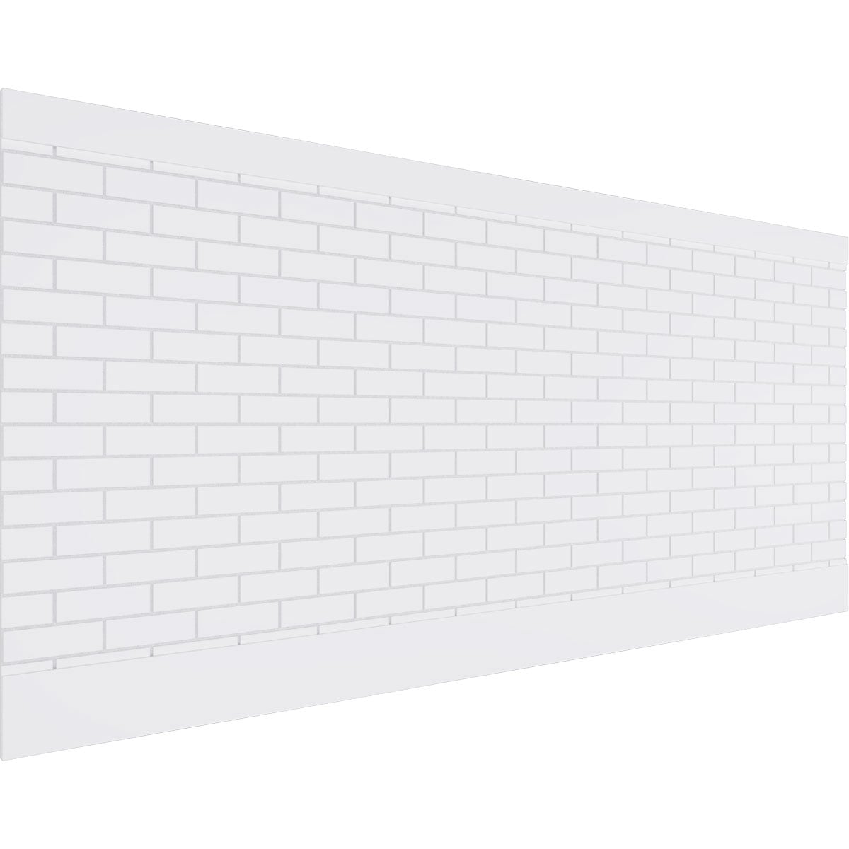 Ekena Millwork 44-in x 94-1/2-in Smooth Subway Brick White PVC Wainscot ...