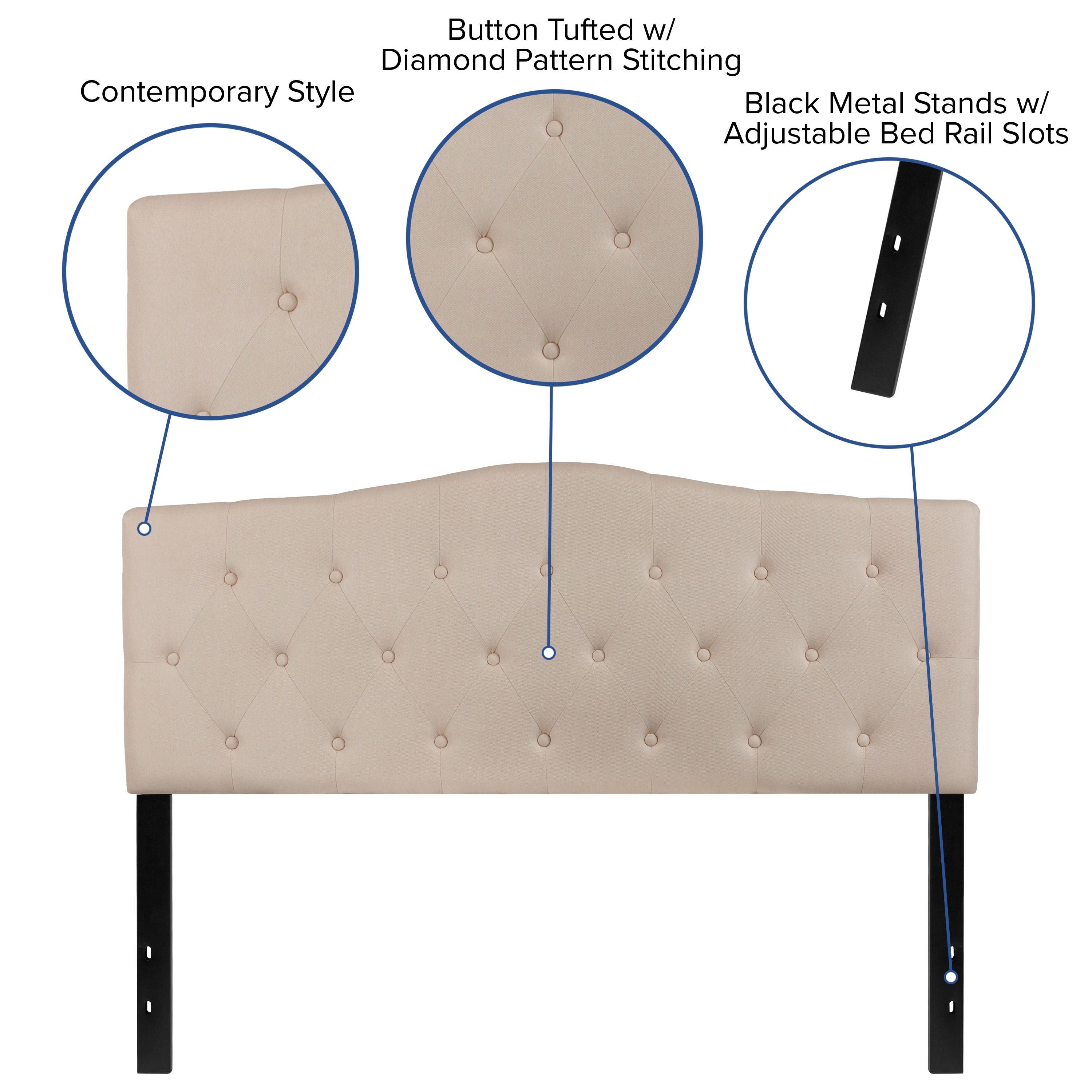 Emma + Oliver 889142473886 Upholstered-Headboards - View #2