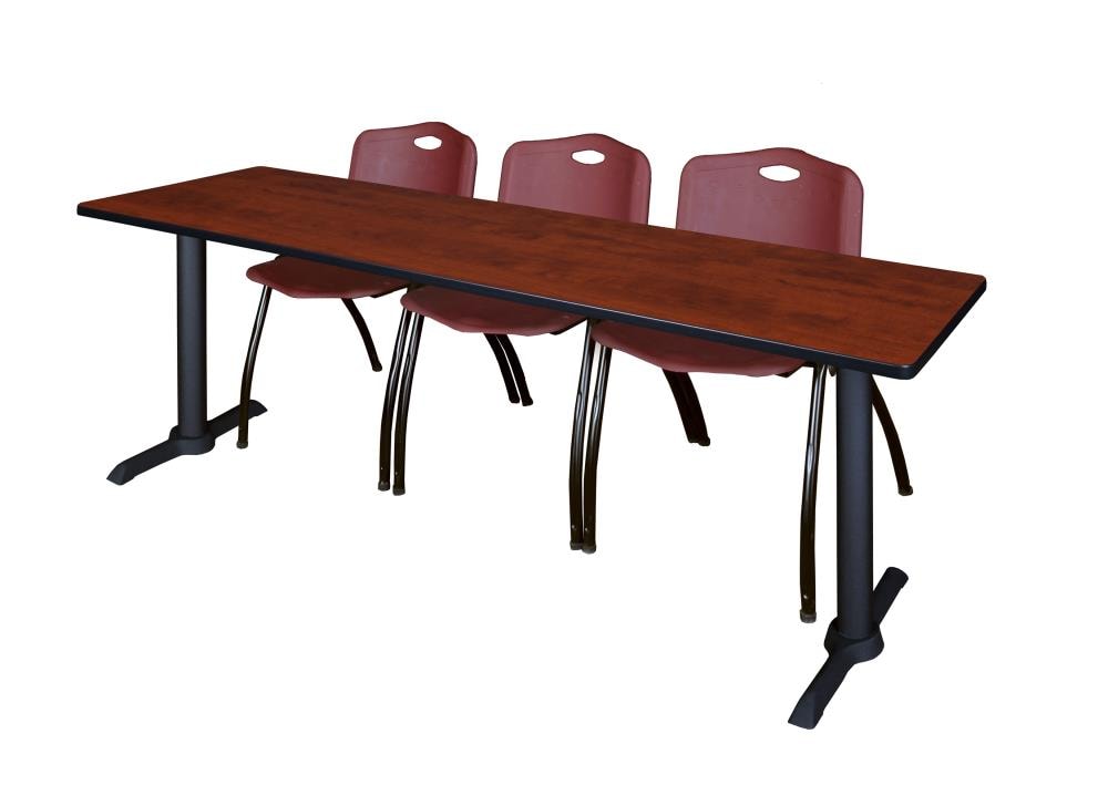 Regency MTRCT8424CH47BY Training Red 4-Person Training Table (84-in W x 29-in H)