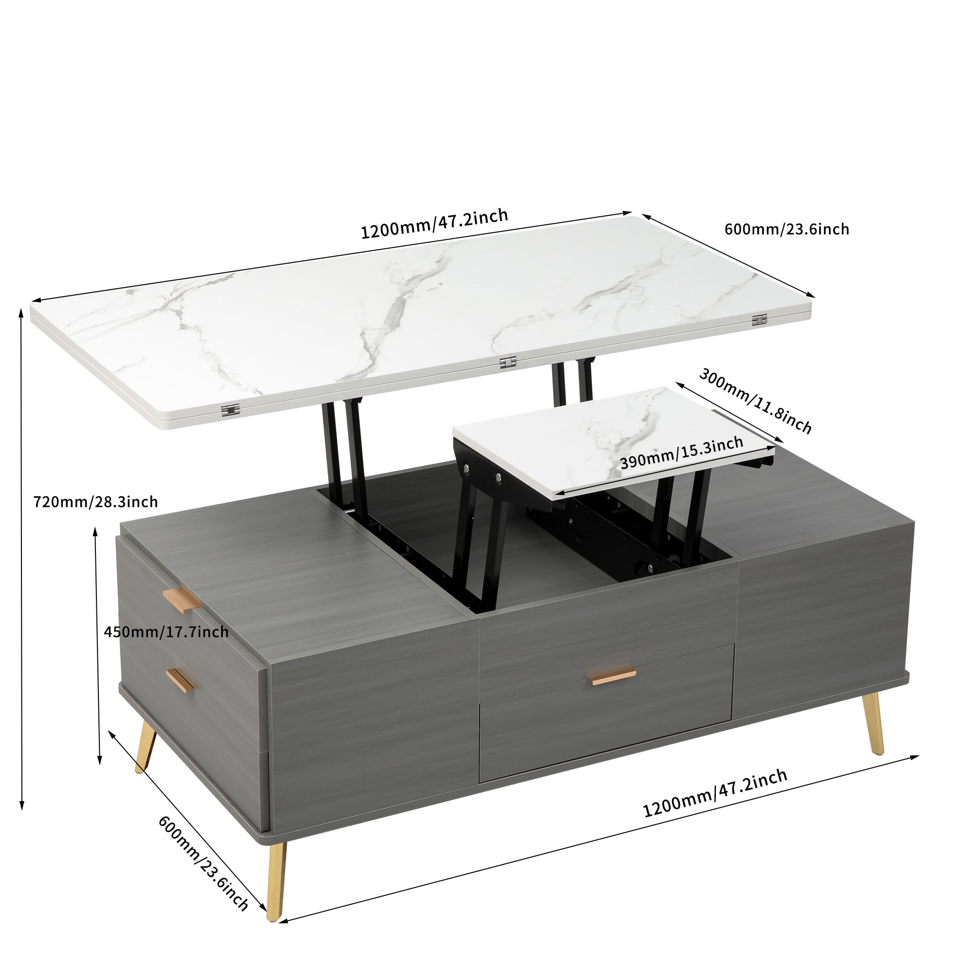 ModernLuxe L3P-WF307471AAG Coffee-Tables - View #12