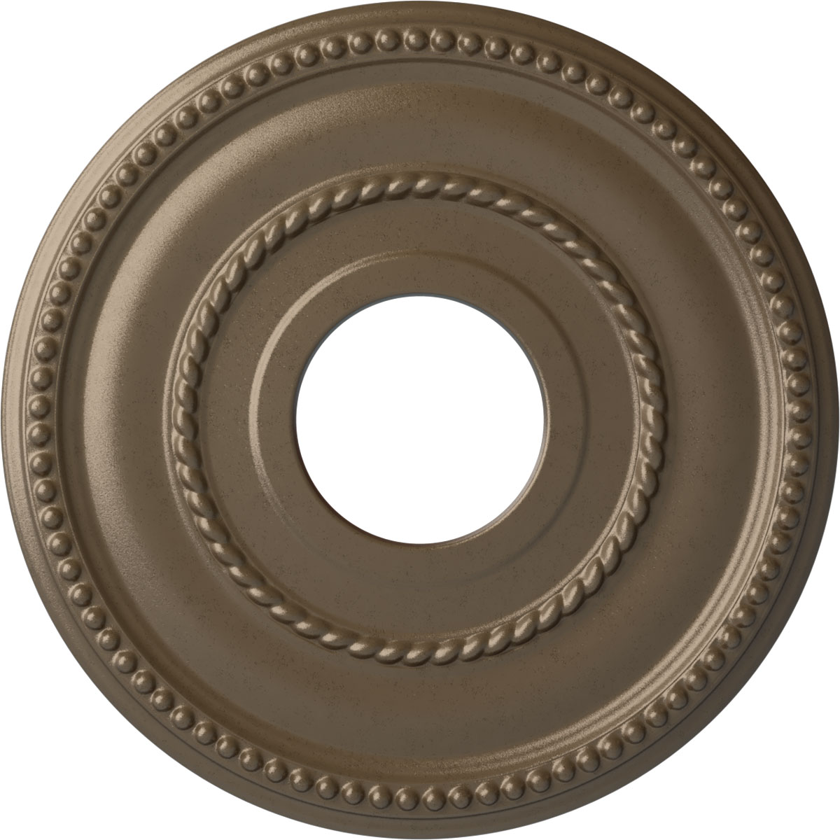 Ekena Millwork CM12VAWSS Valeriano 12.125-in W x 12.125-in L Painted Warm Silver Polyurethane Whole Ceiling Medallion