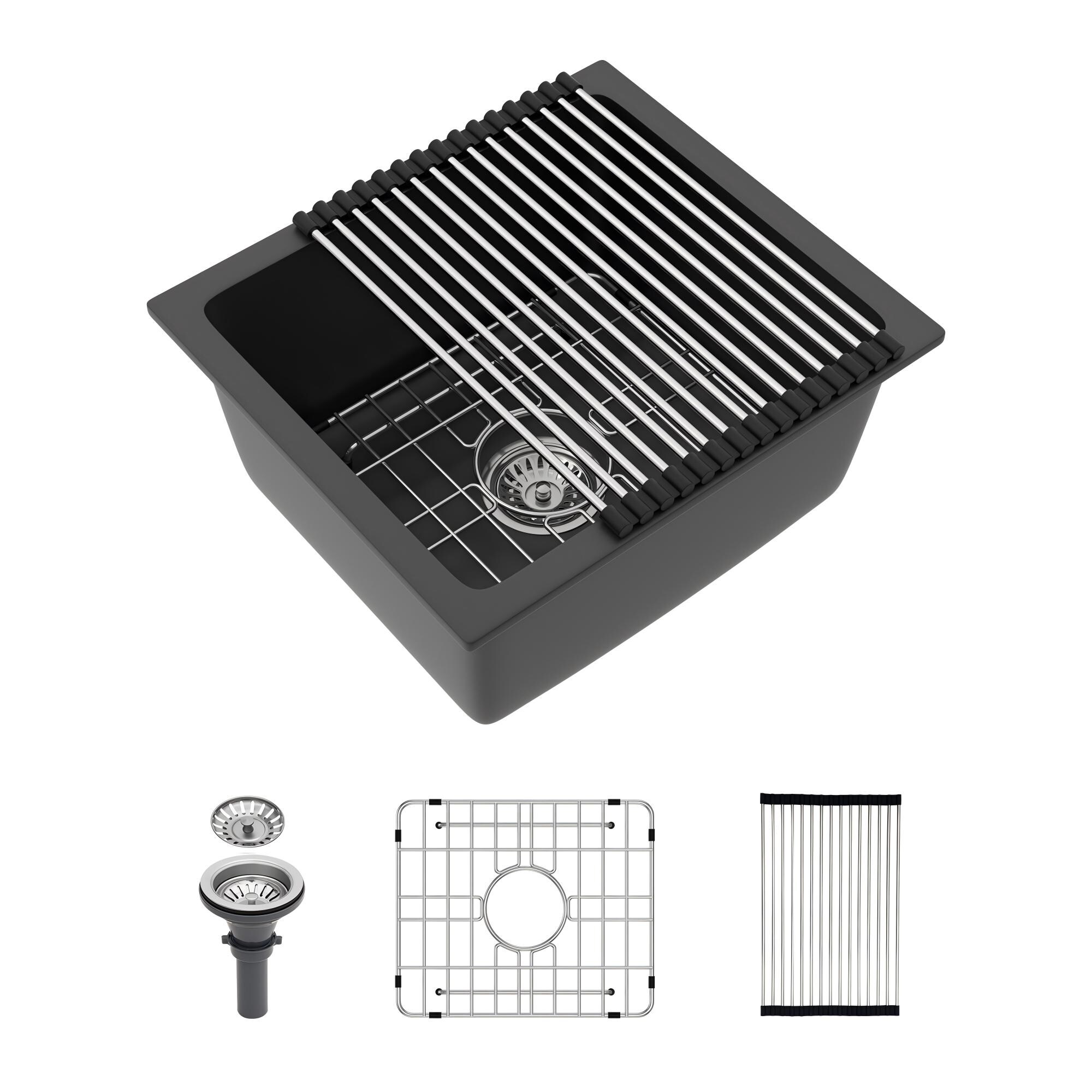 Lordear LD-SYSBLU18 Undermount 17.71-in x 15.74-in Quartz Single bowl Kitchen Sink