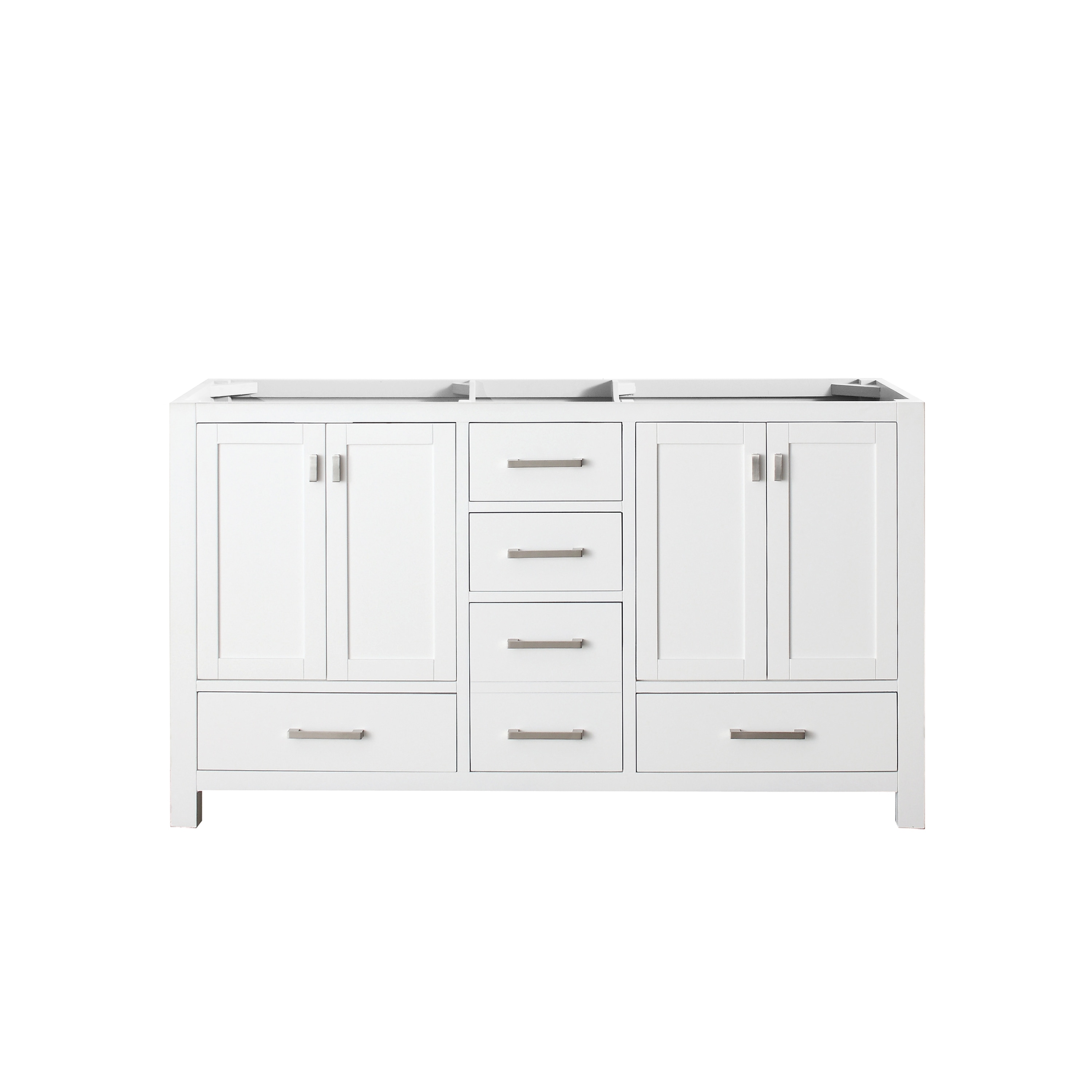 Avanity MODERO-V60-WT Modero 60-in White Bathroom Vanity Base Cabinet without Top