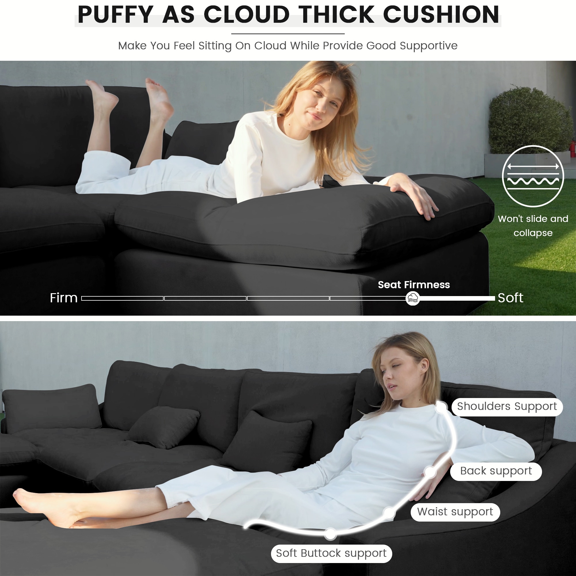 BuotiqHom DH-S3-140BK Sofas-Loveseats - View #3