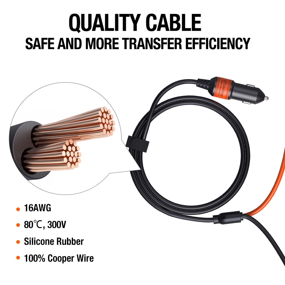 Jackery 12V Power Cable Generator Cord in the Generator Accessories  department at