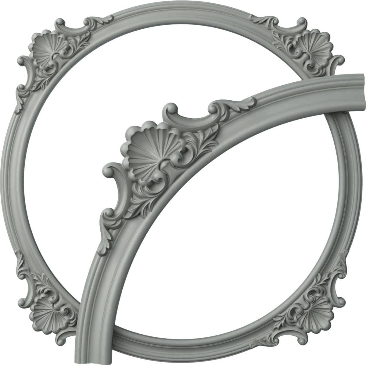 Ekena Millwork CRK50SH Shell 50-Inches x 50-Inches Full Urethane Ceiling Ring