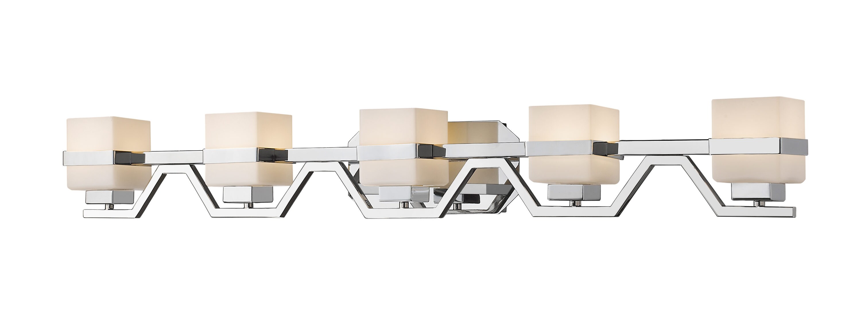 Z-Lite 1915-5V-CH-LED Ascend 43.25-in 5-Light Chrome LED Modern/Contemporary Vanity Light