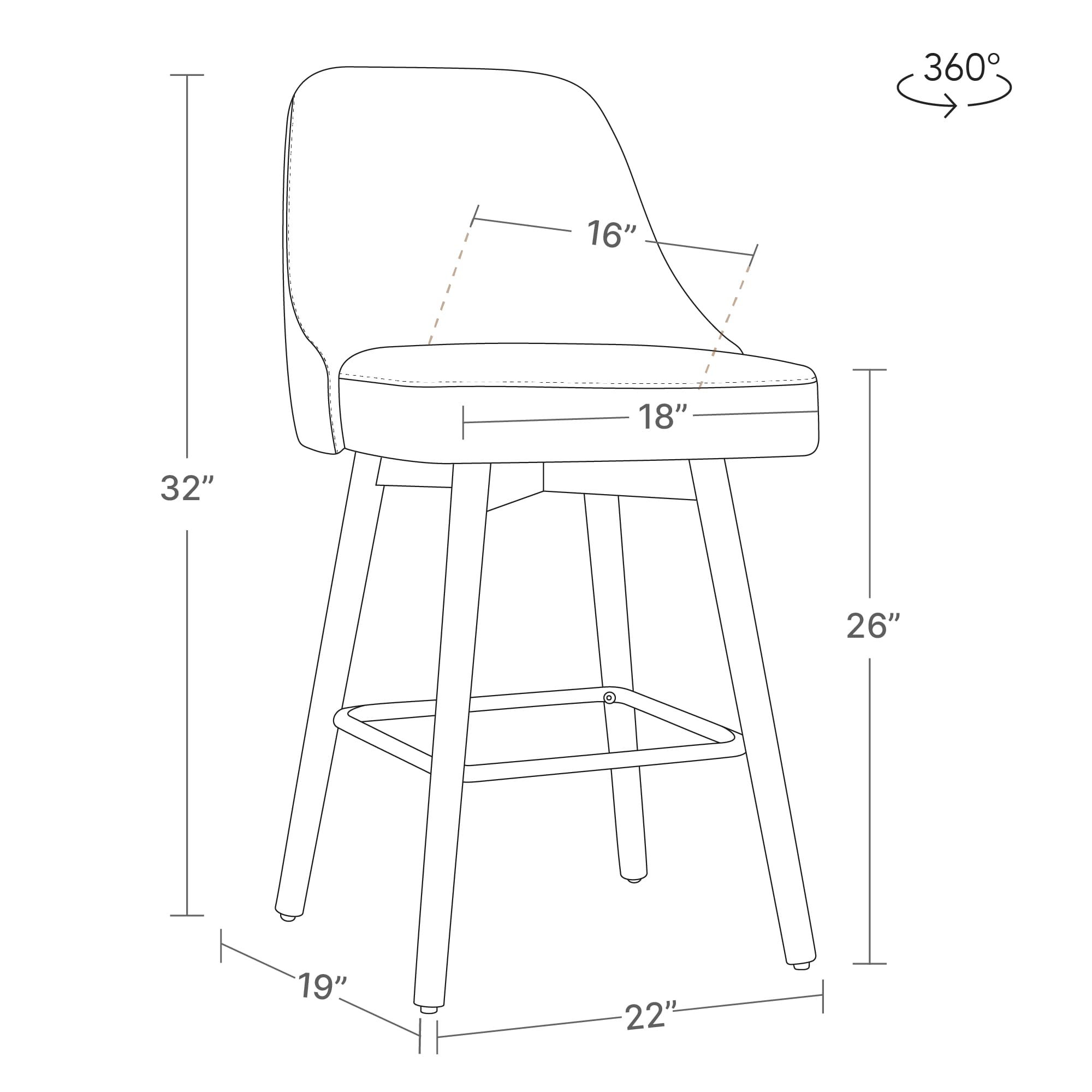 Circle 55 4-LWSBS72021-A3655 stools - View #8