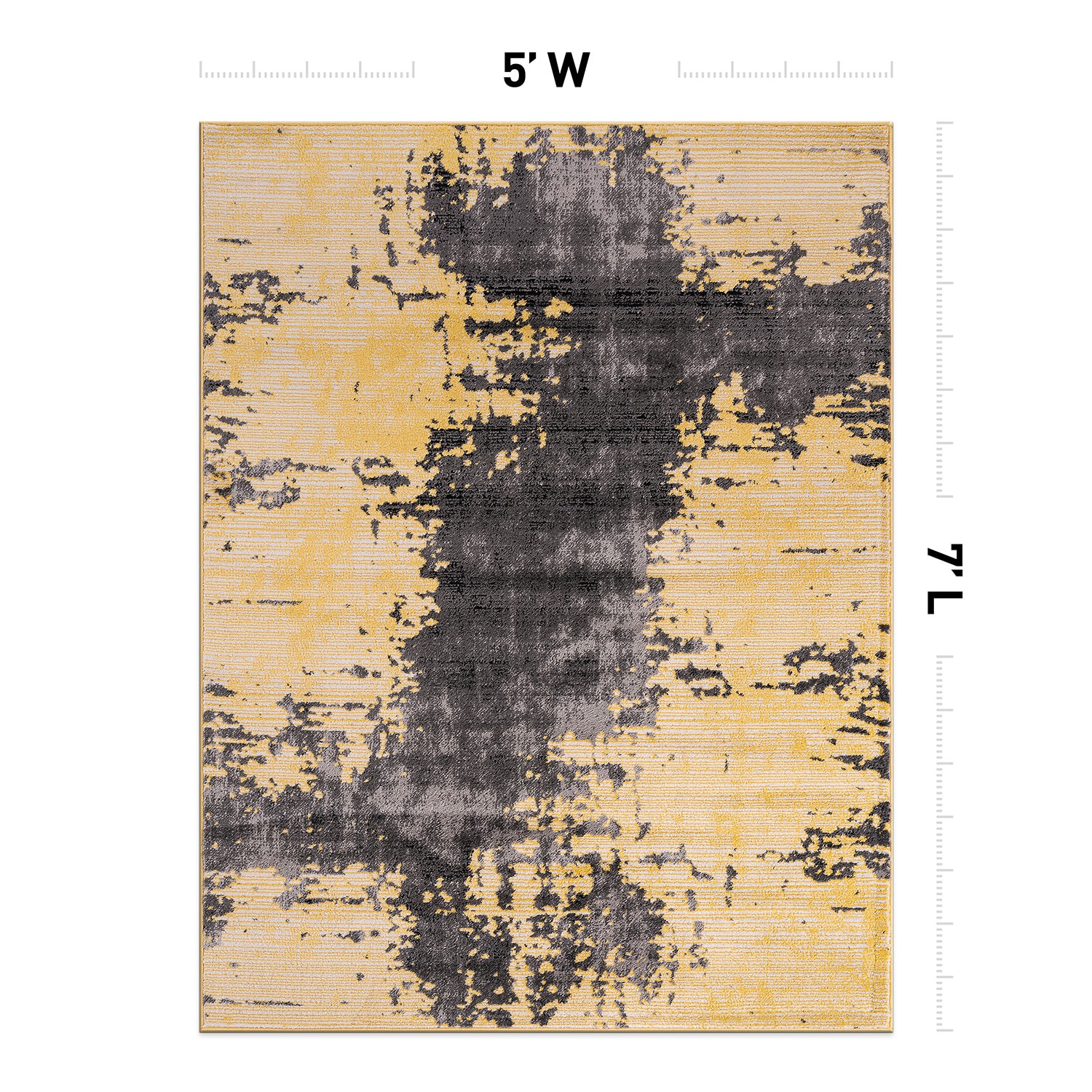 World Rug Gallery 392YELLOW5X7 rugs - View #3