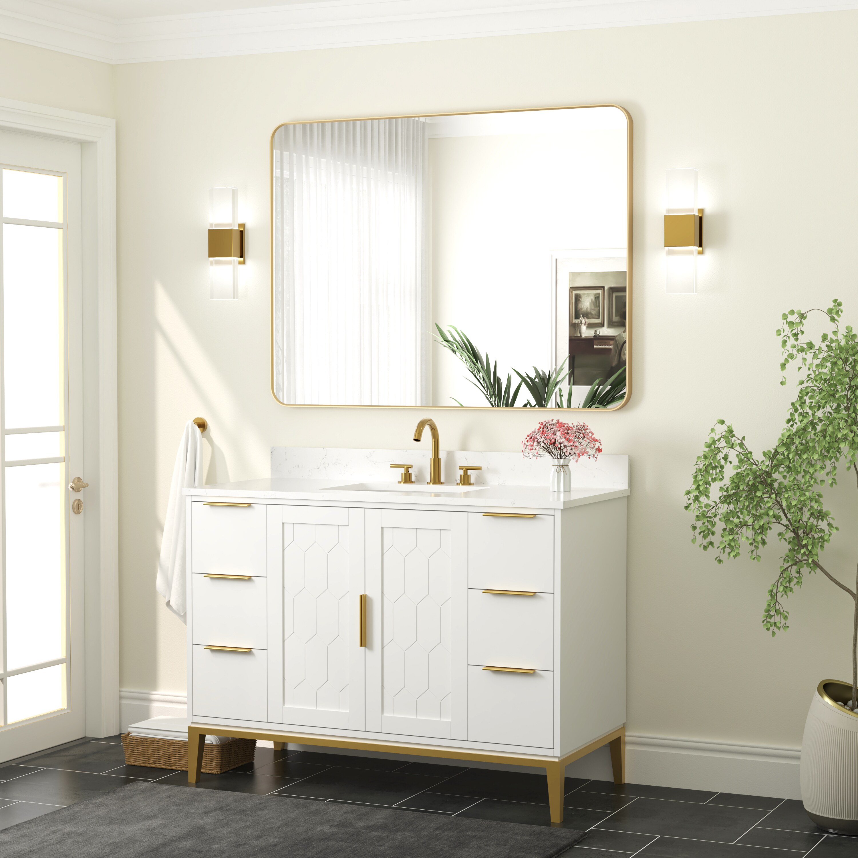 WELLFOR MD2832MR-NB Framed-Bath-Mirrors - View #2