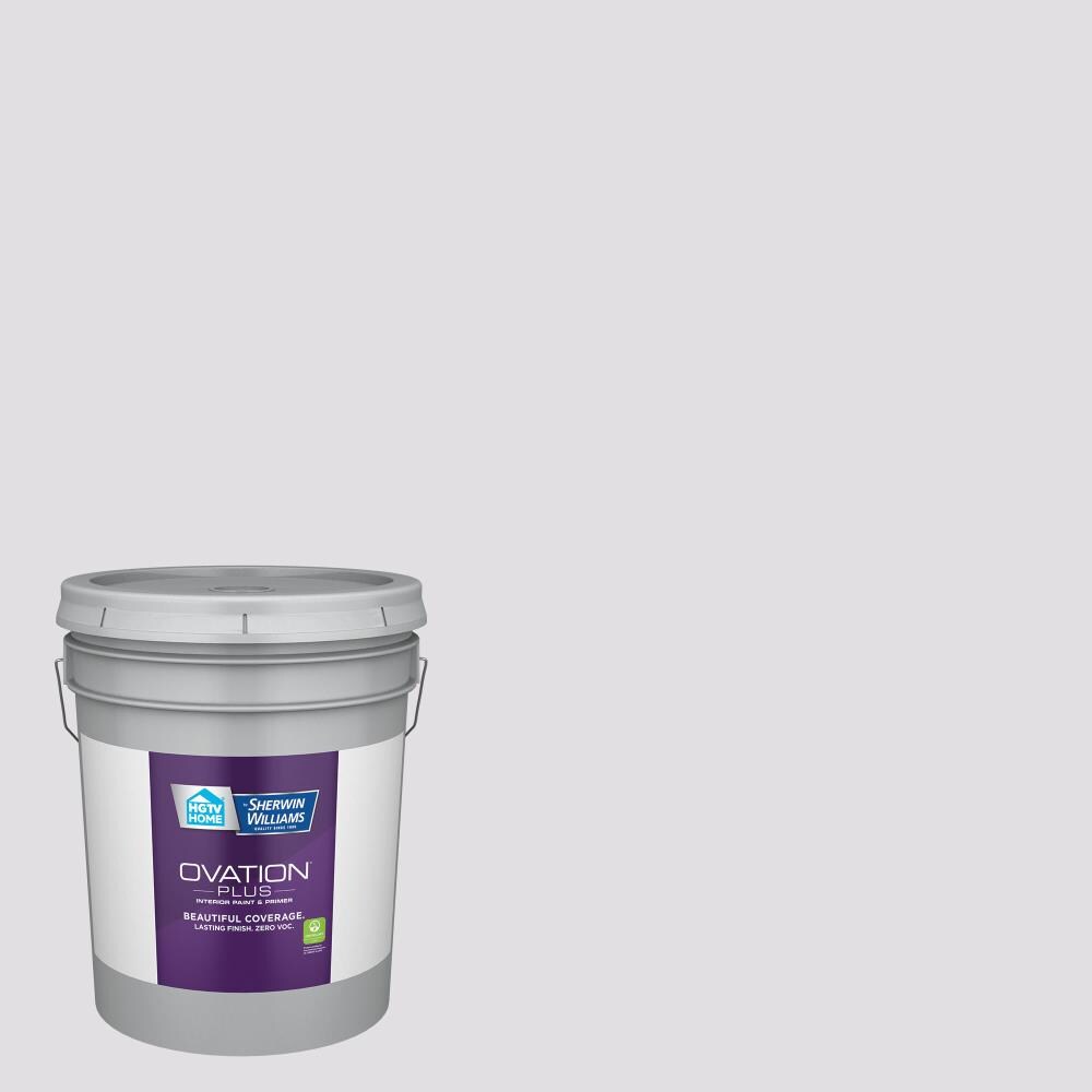 HGTV HOME by Sherwin-Williams 7004-2-2557223 Ovation Plus Flat Soft Silk 7004-2 Latex Interior Paint Paint + Primer ( 5-gallon )