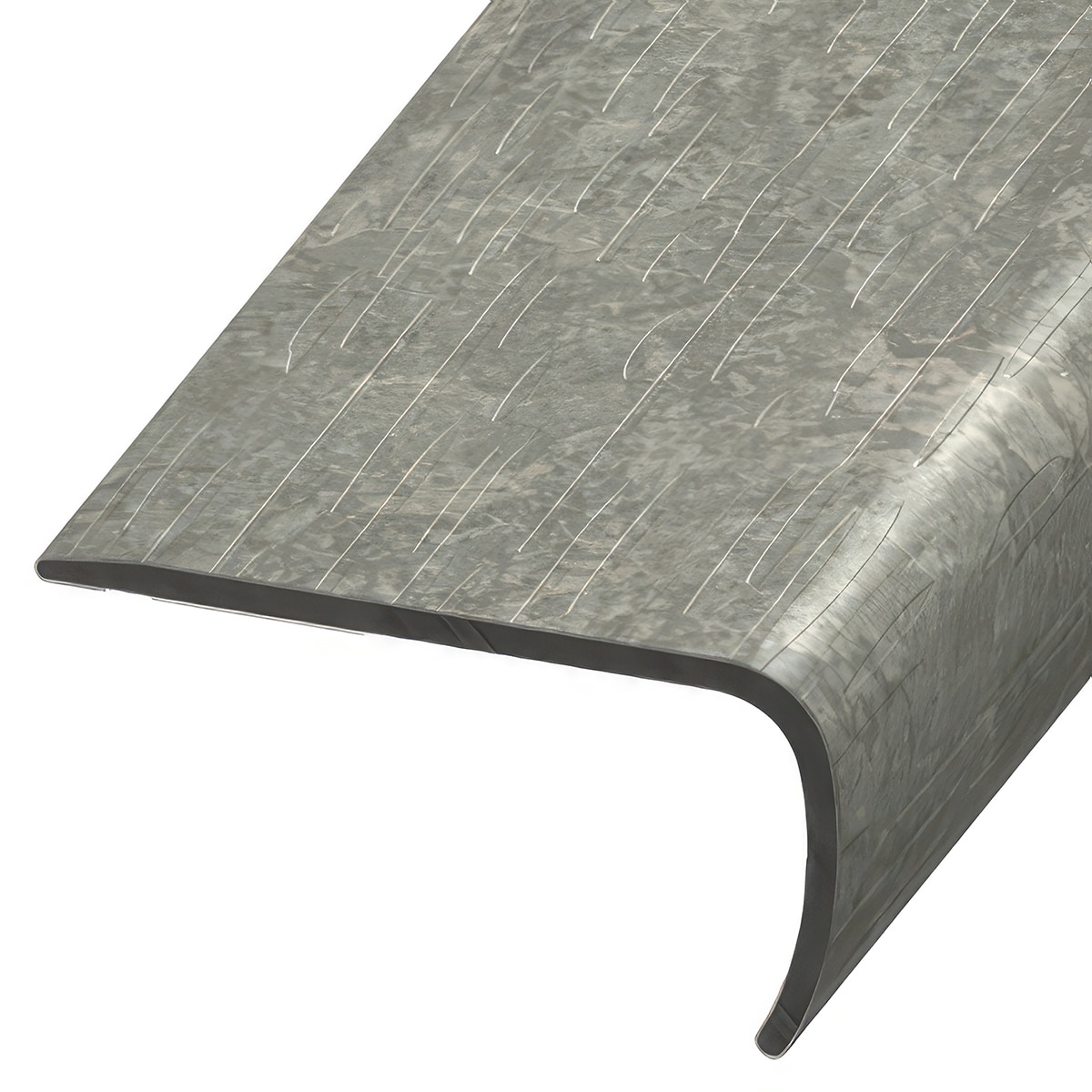 Versatrim VE-116549 Marmoleum Forbo-Marmoleum-Serene Grey Prefinished 1-in T x 2-in W x 94-in L PVC Square cap