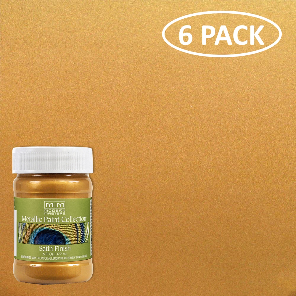 Modern Masters ME65906SOS Metallic Paint Collection 6-Pack Olympic Gold Water-based Metallic Paint (6-oz)
