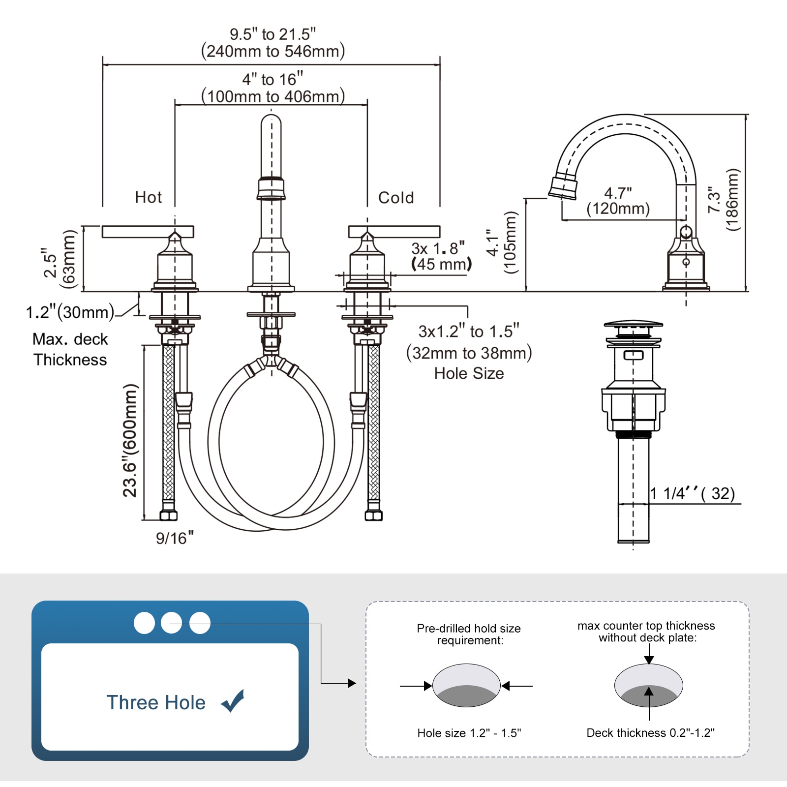 WOWOW 2320500RB-LW Lavatory-Faucets - View #4