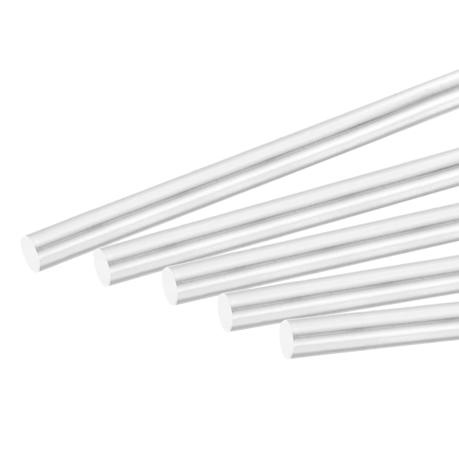 Unique Bargains Aluminum Solid Round Rod 5mm Diameter 200mm Length Lathe Bar Stocks for DIY Craft 10pcs