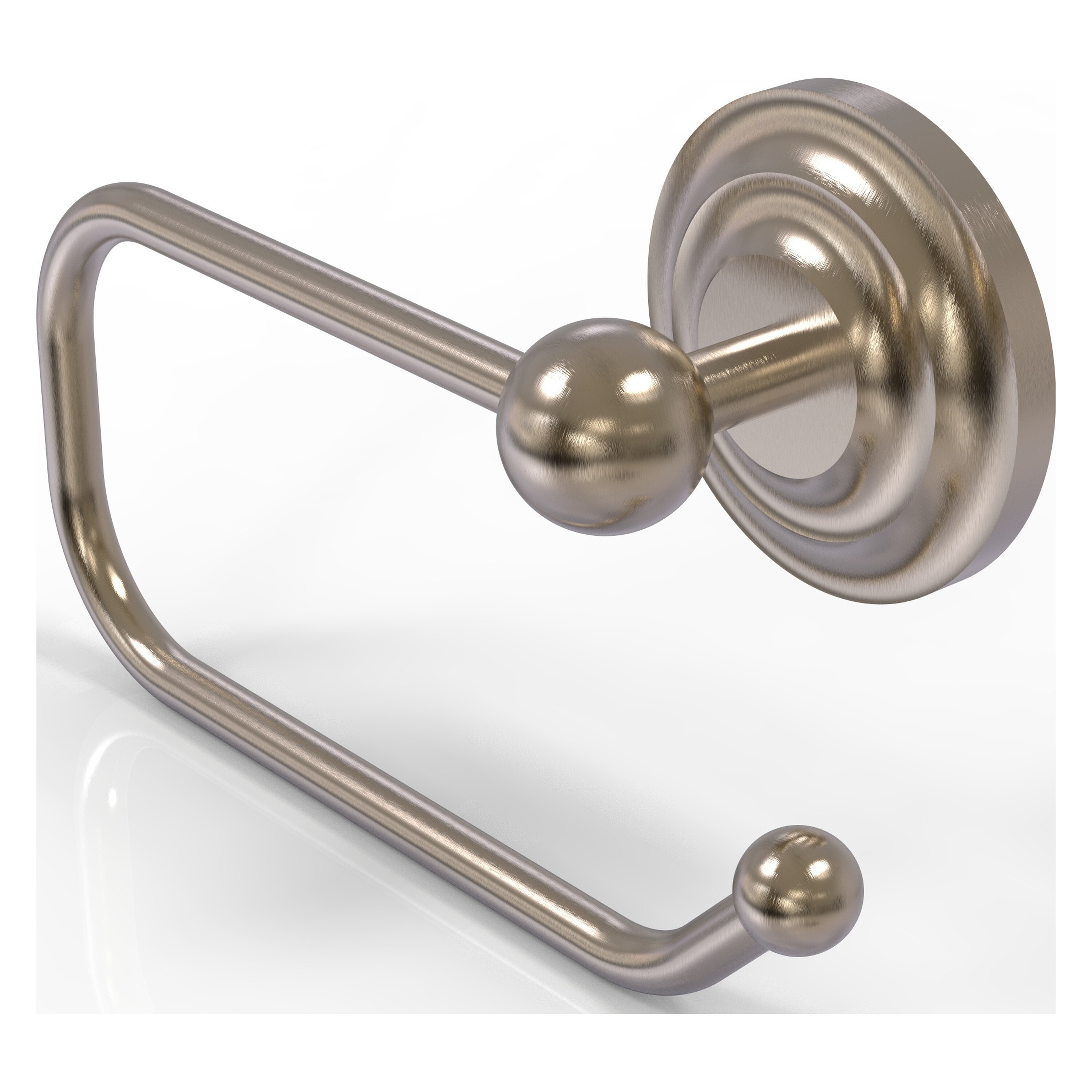 Allied Brass QN-24E-PEW Que New Antique Pewter Wall mount Single post Toilet Paper Holder 1 -Rolls