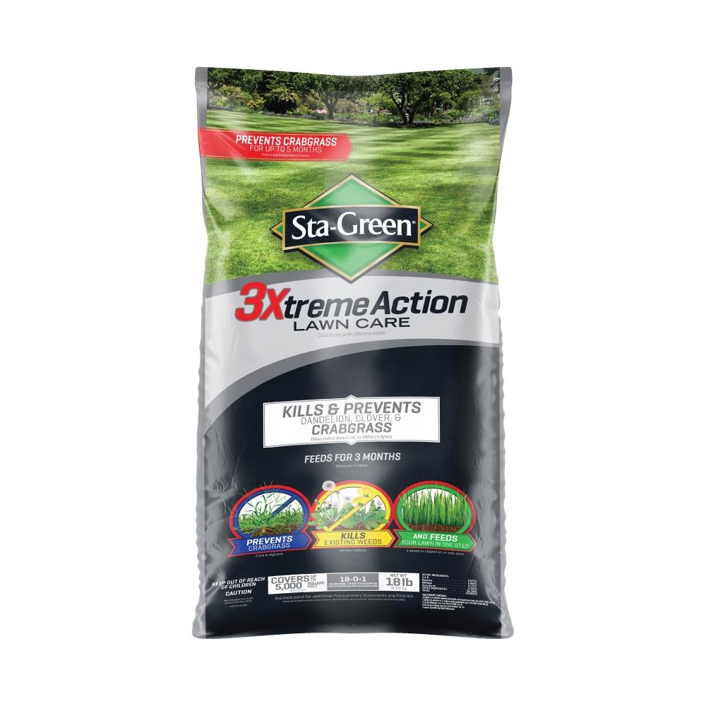 Sta-Green 3XTREME 18-lb 5000-sq ft 18-0-1 Weed & feed in the Lawn ...