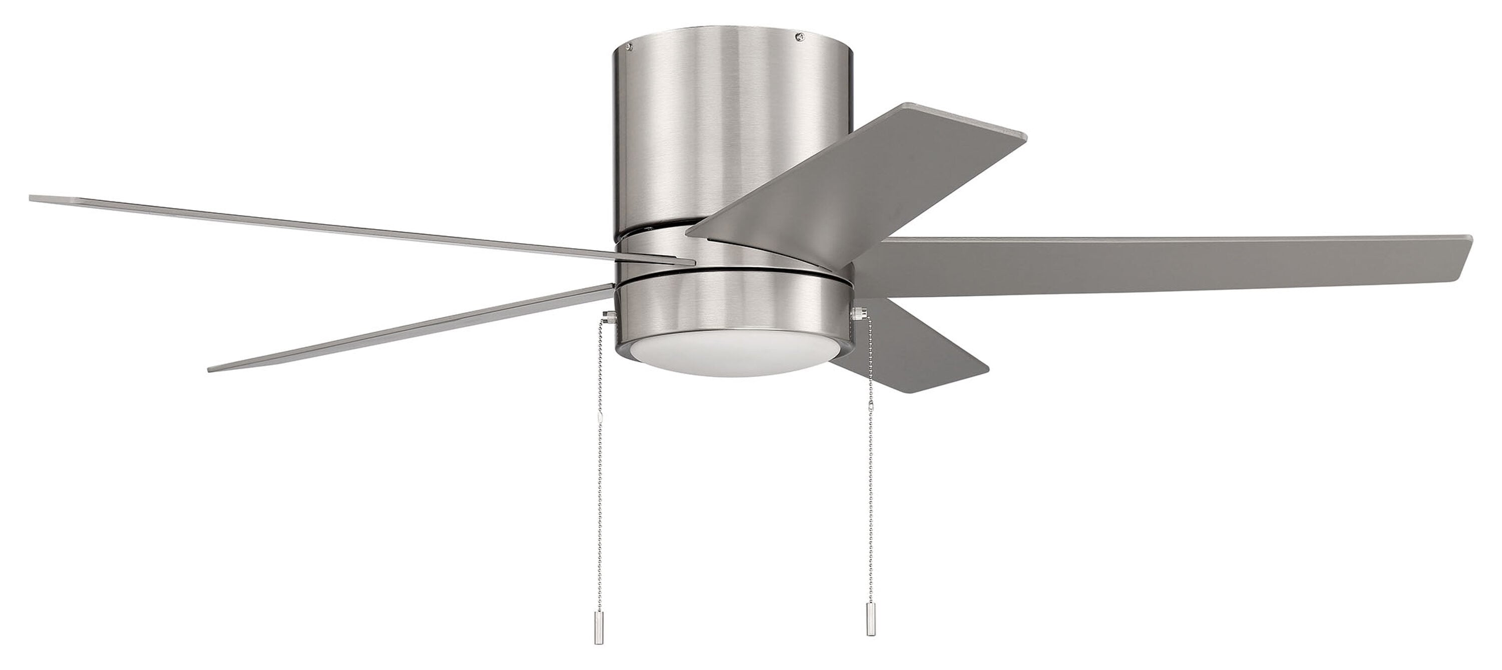 Harbor Breeze Armitage 52-in Brushed Nickel Indoor Flush Mount Ceiling Fan  with Light (5-Blade)