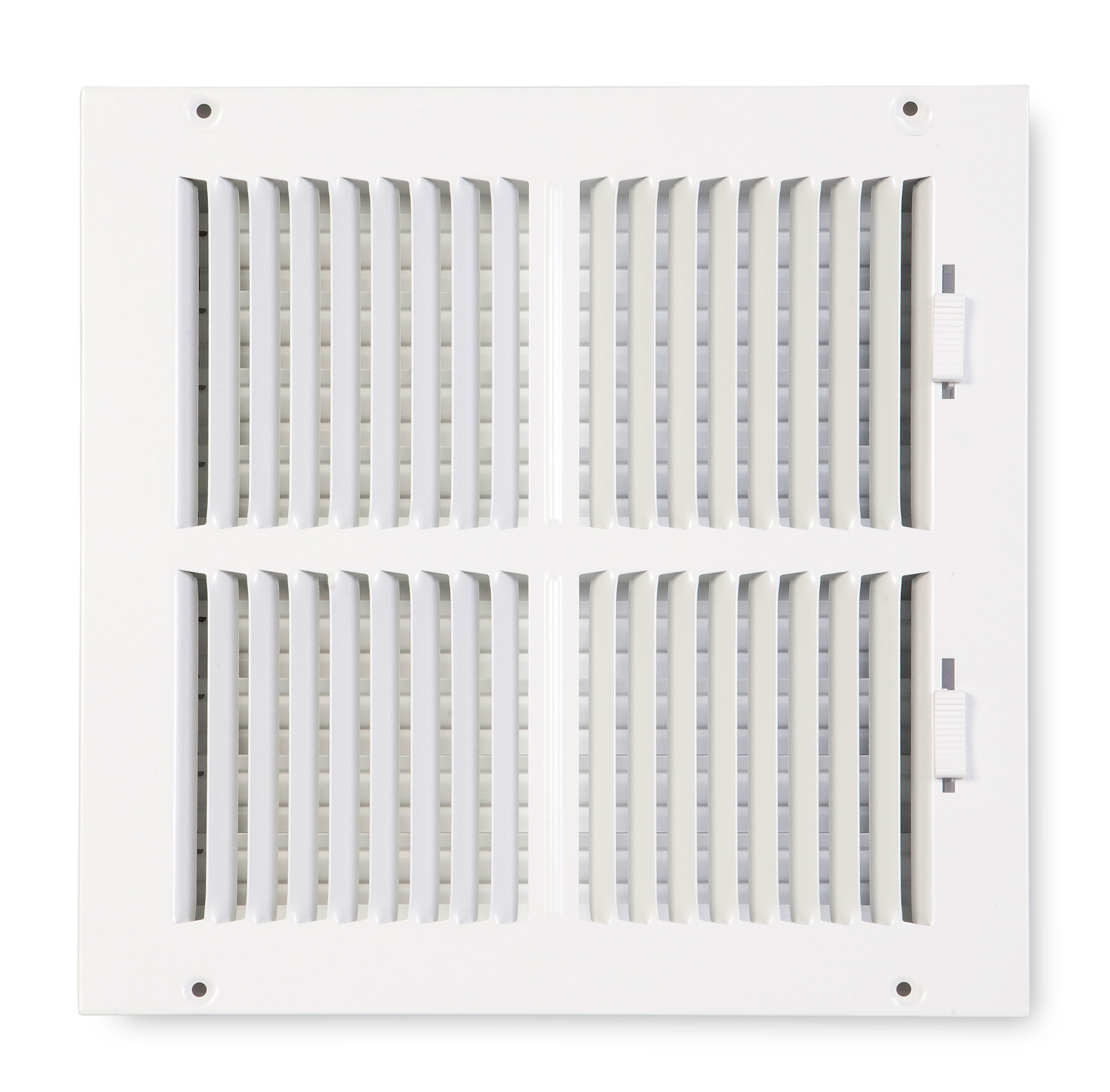 Accord Ventilation 2021010WH 10-in x 10-in 2-way Steel White Sidewall/Ceiling Register