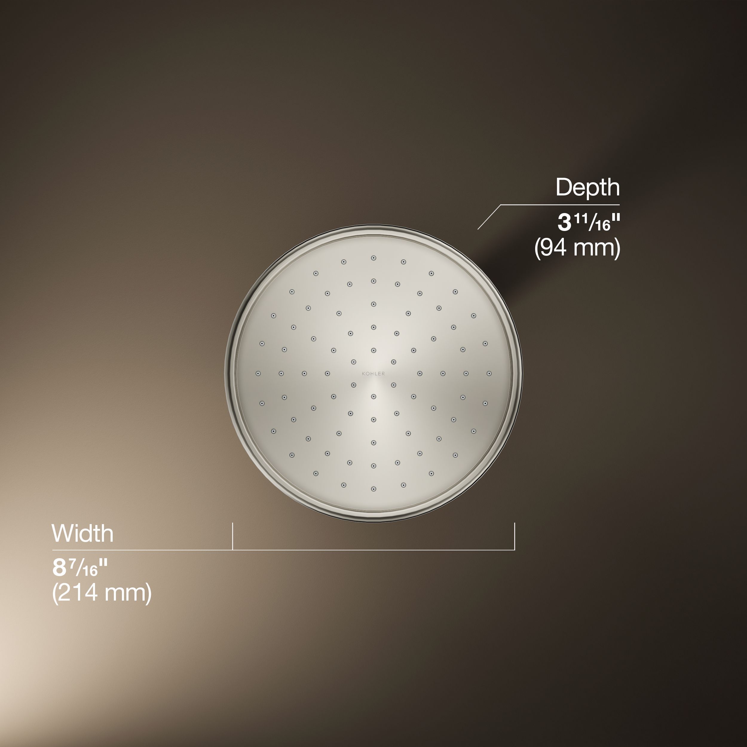 KOHLER K-13692-G-SN Fixed-Showerhead - View #3