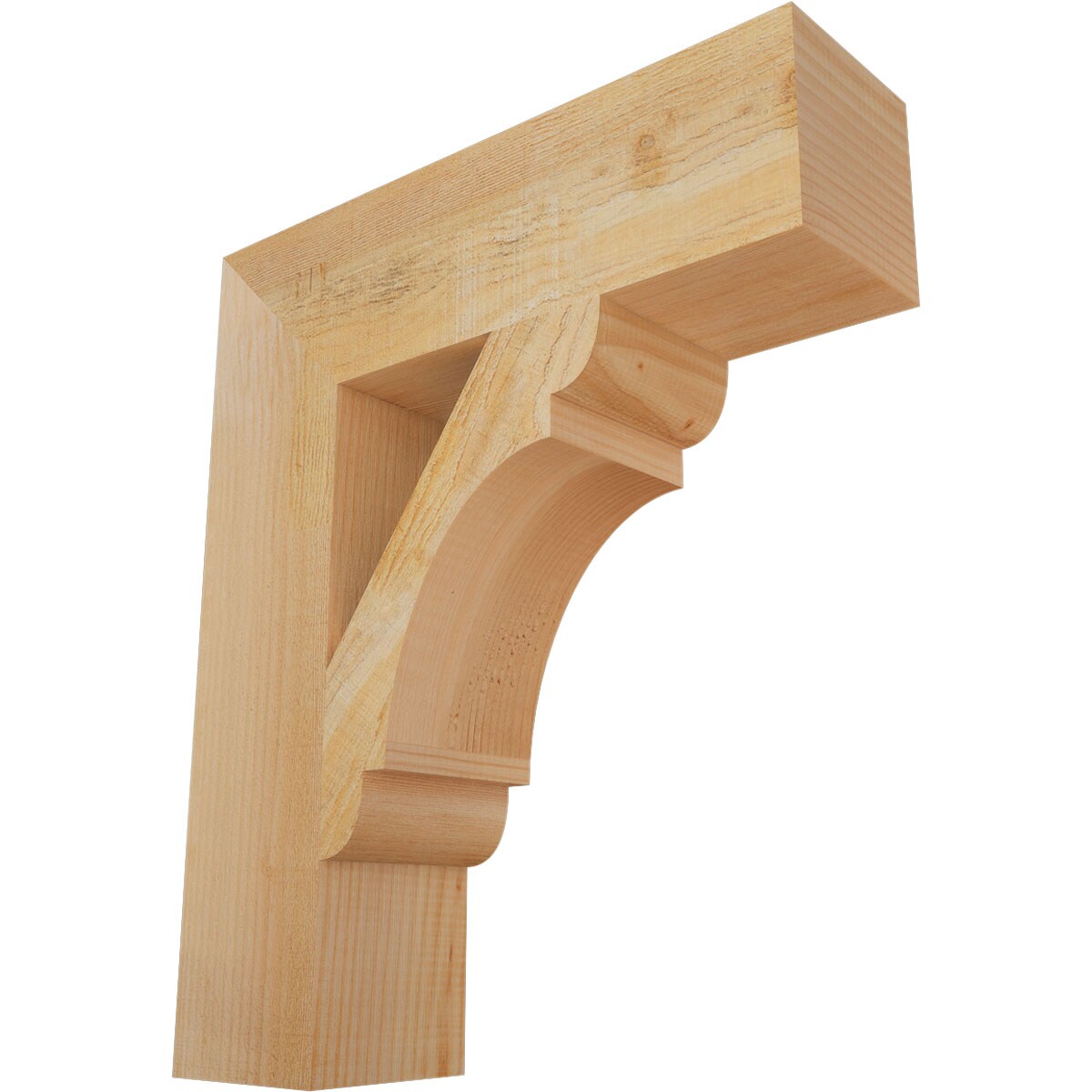 Ekena Millwork BKT06X22X26OLY05RDF Olympic block rough sawn 6-in x 22-in x 26-in Douglas fir Brown Wood Standard bracket