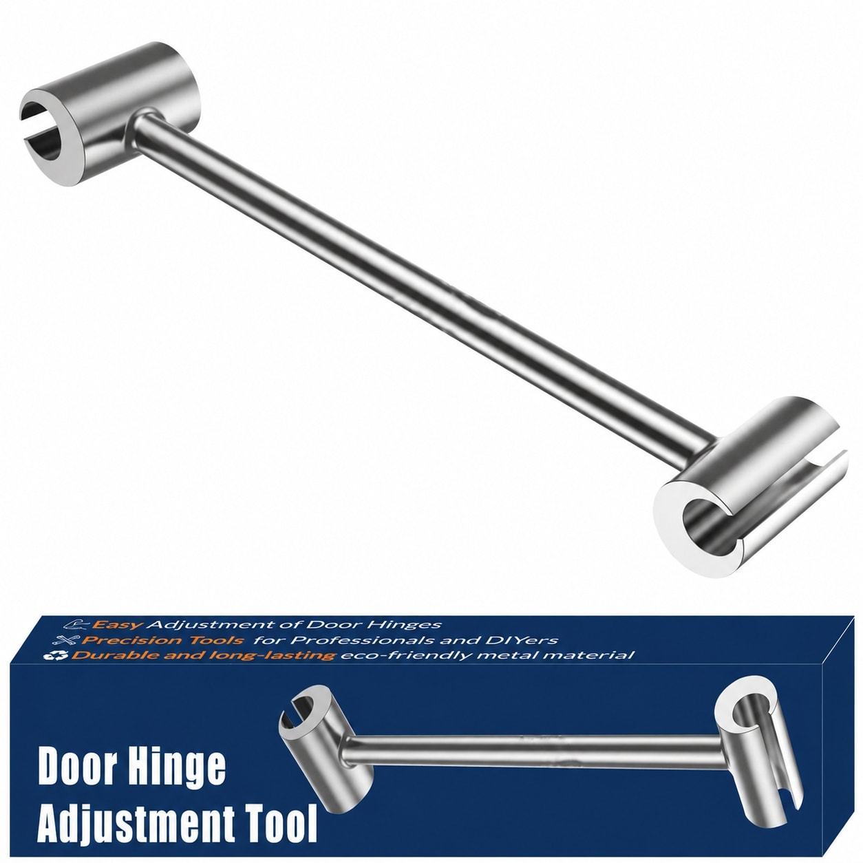 Ahfiwaso  Door Hinge Gap Adjusting Wrench Double Ended Steel Hinge Repair Tool for Fire Doors Cleanroom Doors Security Doors Standard Round Bolts