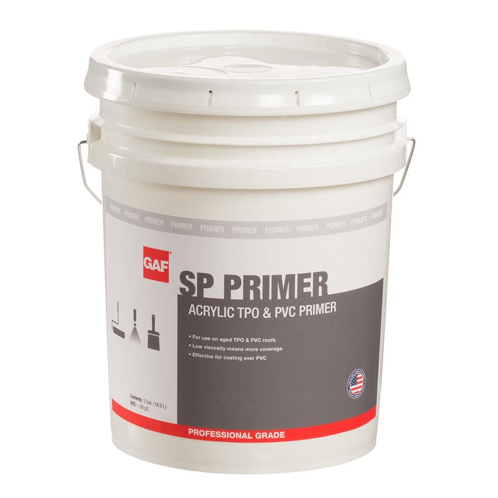 GAF SP Primer 5-Gallon White Acrylic Reflective Roof Coating (Warranty ...