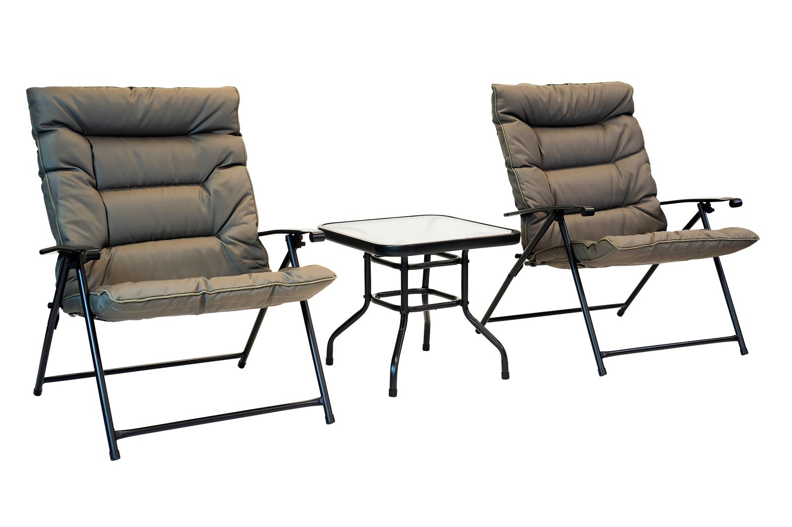 Patio Premier 2L3028BT 3 -Piece Patio Conversation Set with Green Cushions