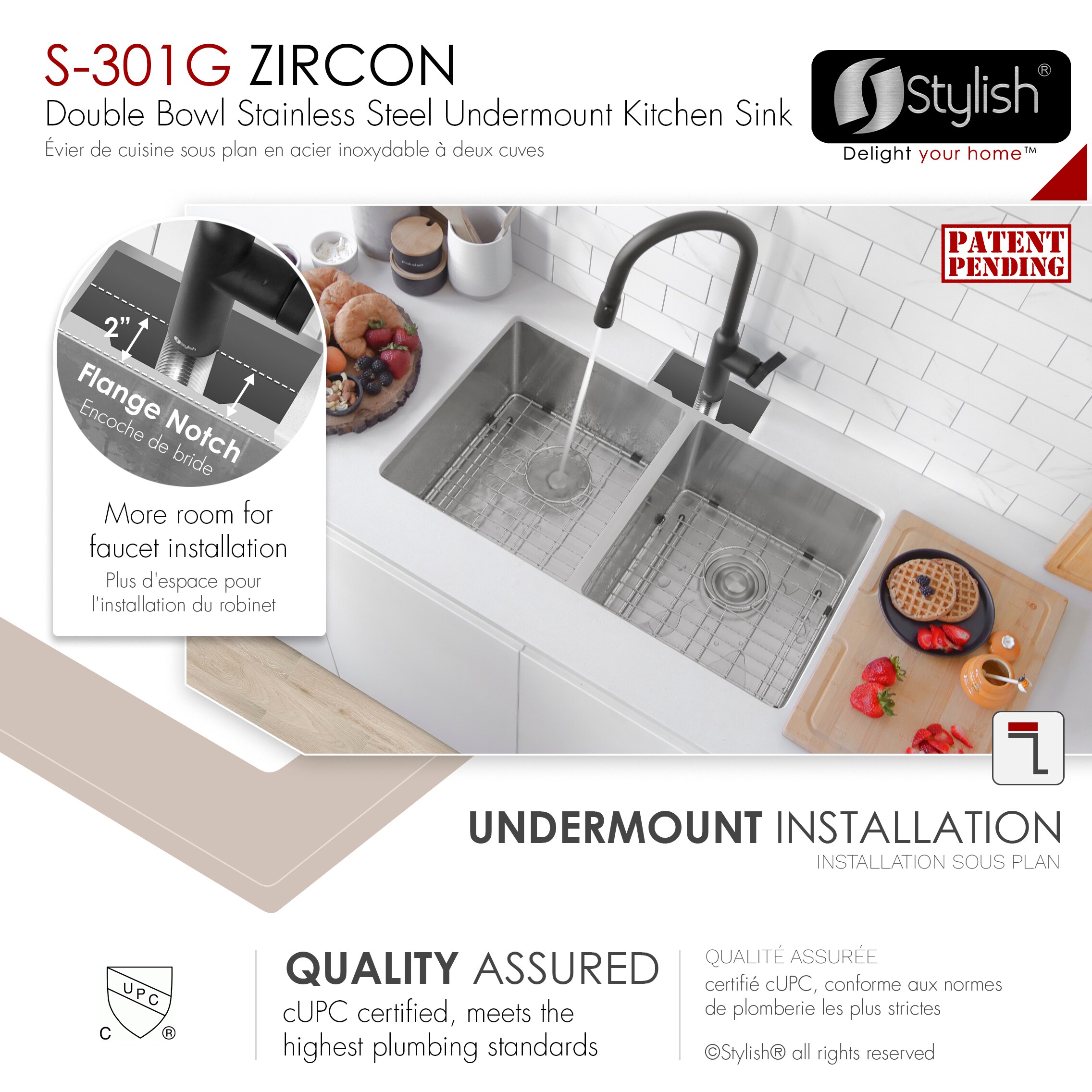 Stylish S-301G Kitchen-Sinks - View #6