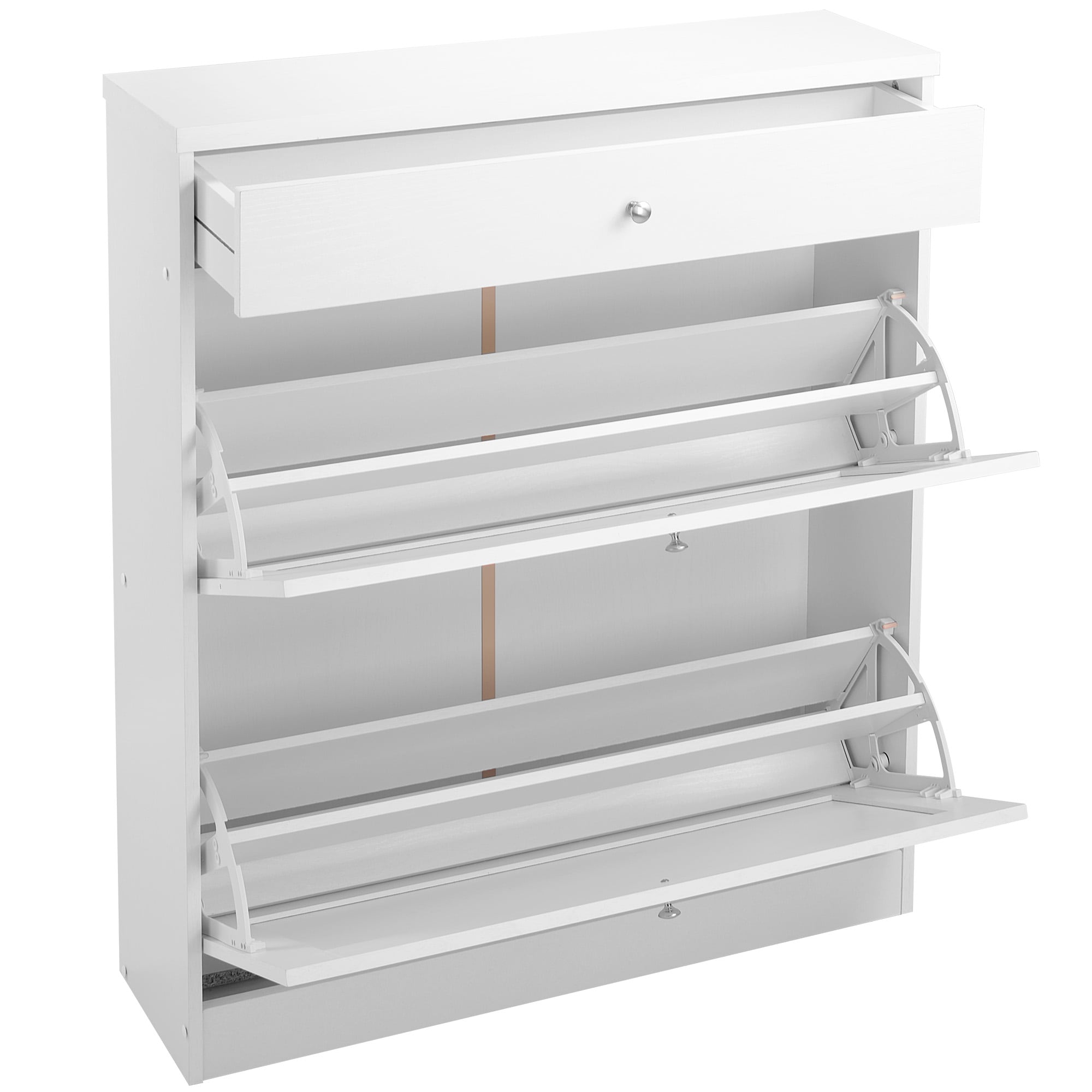 prilinex 35126719 41-Inches H 4 Tier 20 pair White Engineered wood Shoe cabinet