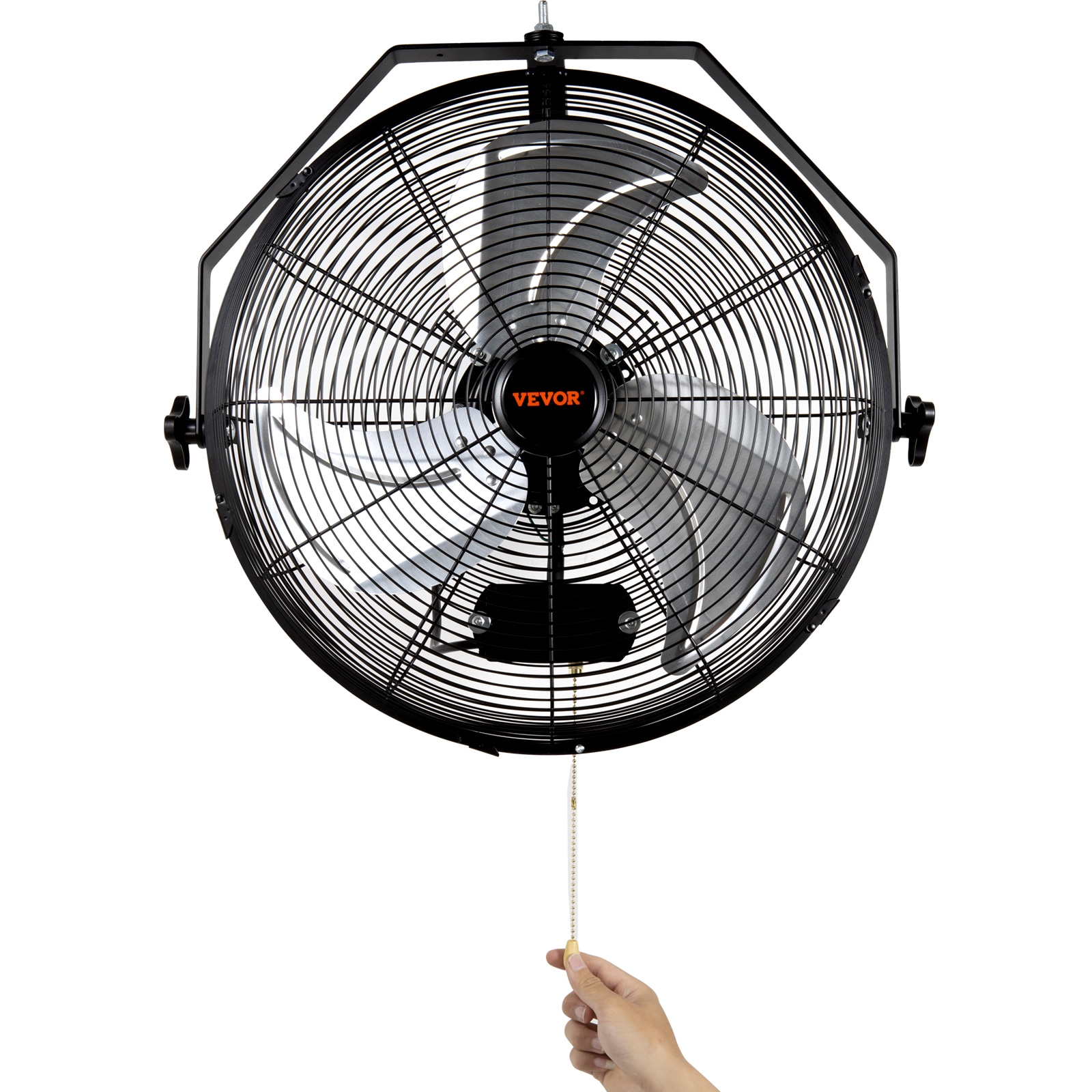 VEVOR GYBGSFS2JT18EMNNEV1 Wall mounted fan 18-Inches Oscillation Indoor Black Wall Mounted Fan