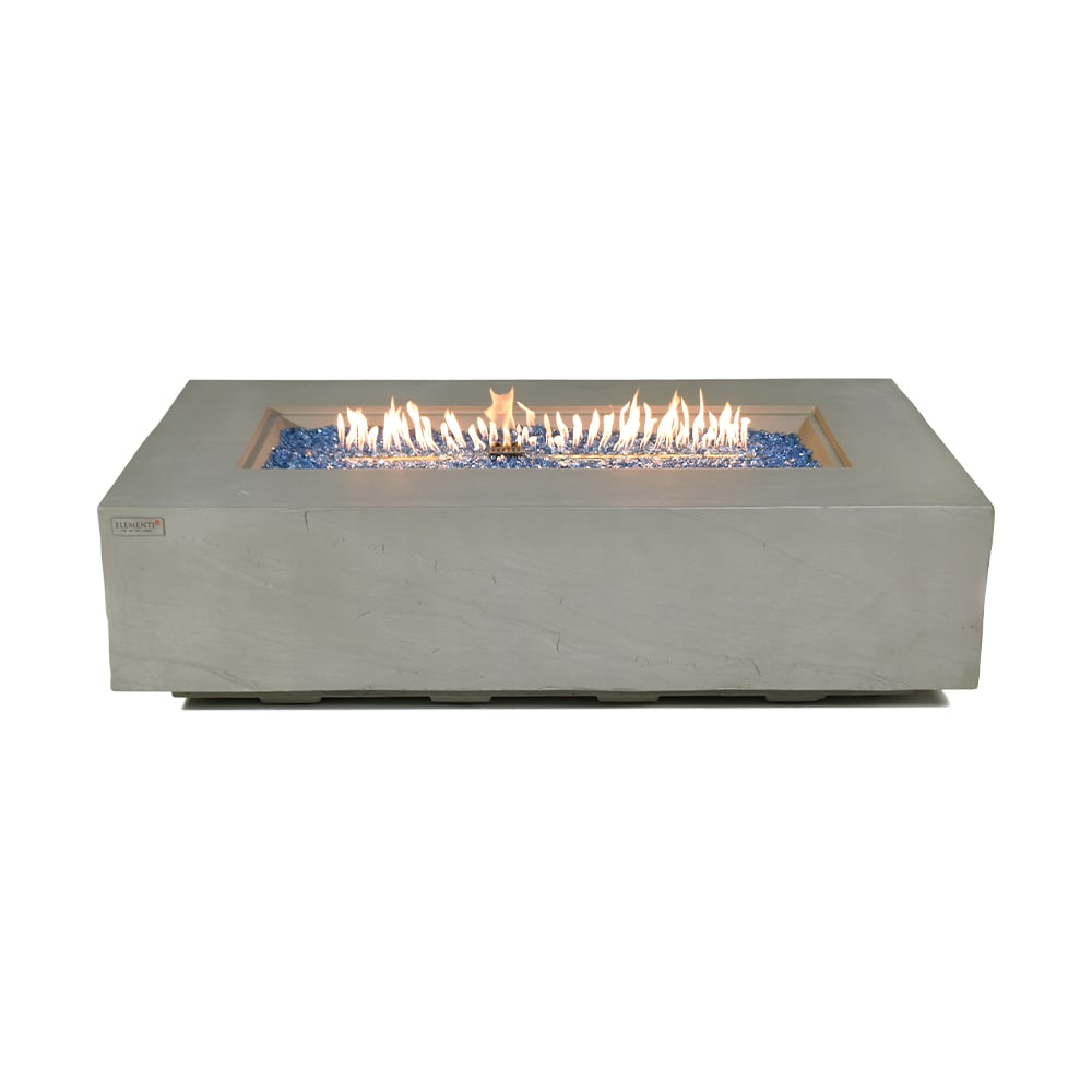 Elementi OFG410SG-LP-1 56-in W Space Grey Glass fiber reinforced concrete Rectangle Liquid propane Fire pit