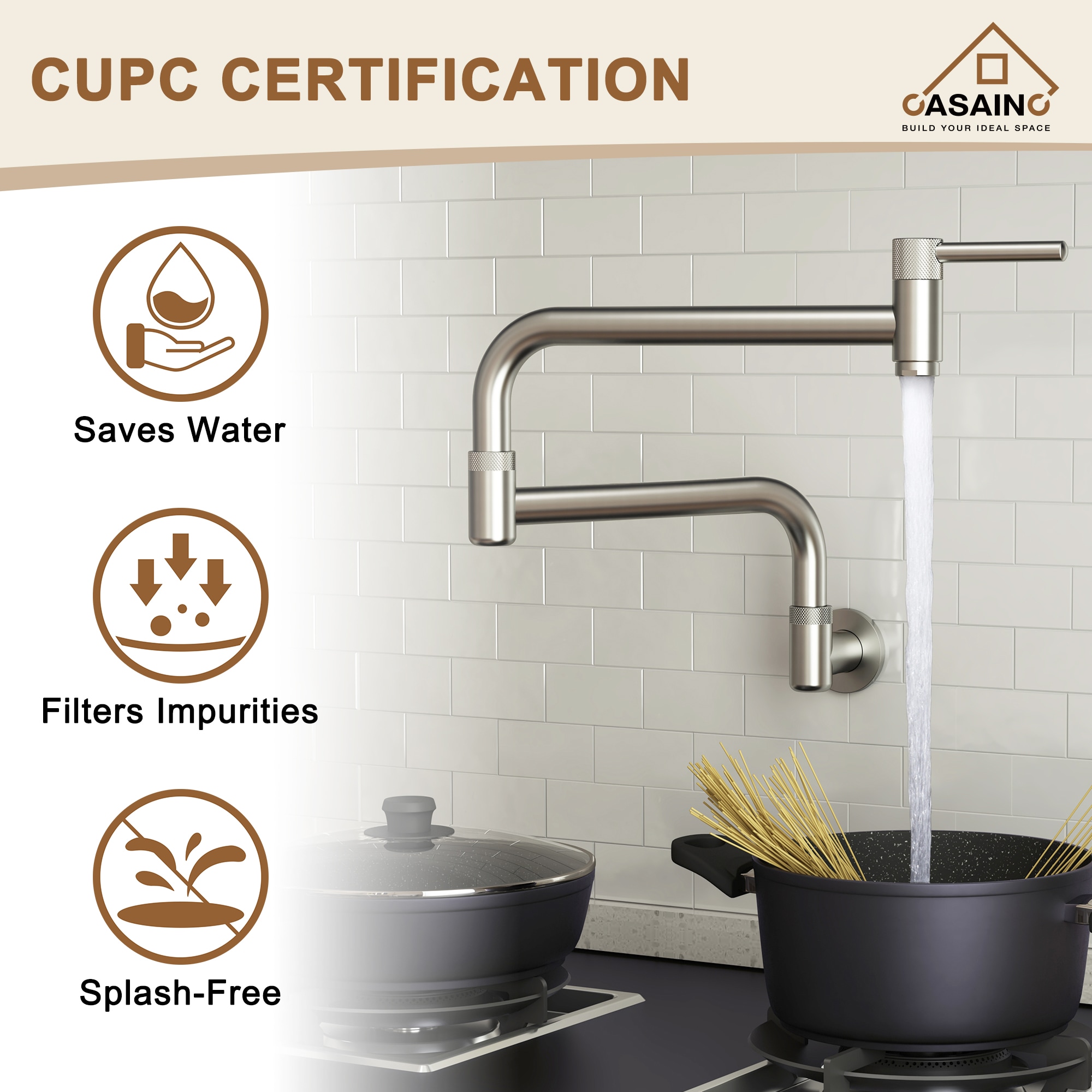 CASAINC RB0781-WE Kitchen-Faucets - View #4