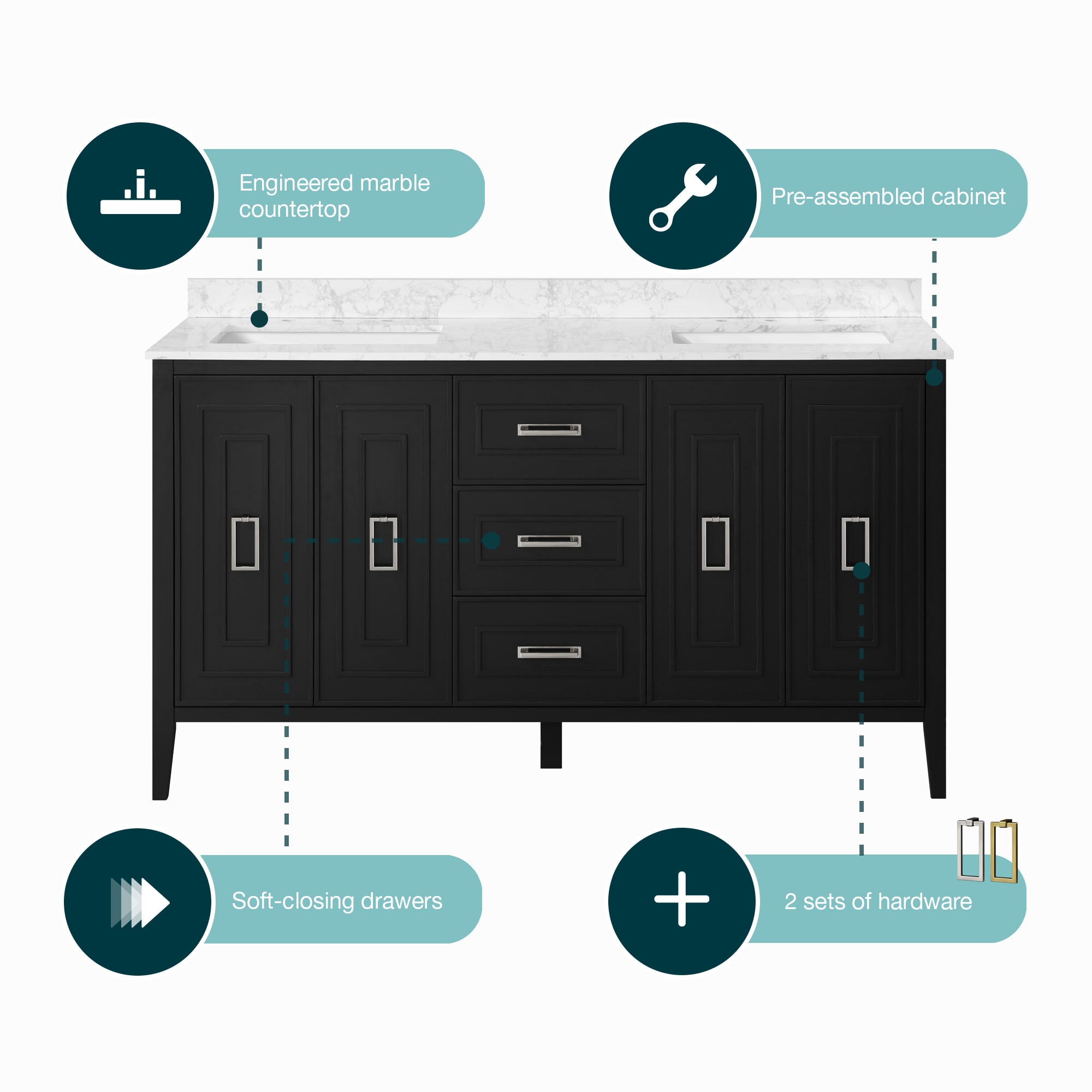 Origin 21 NANDEZ 60TB Bath-Vanity-Combo - View #9