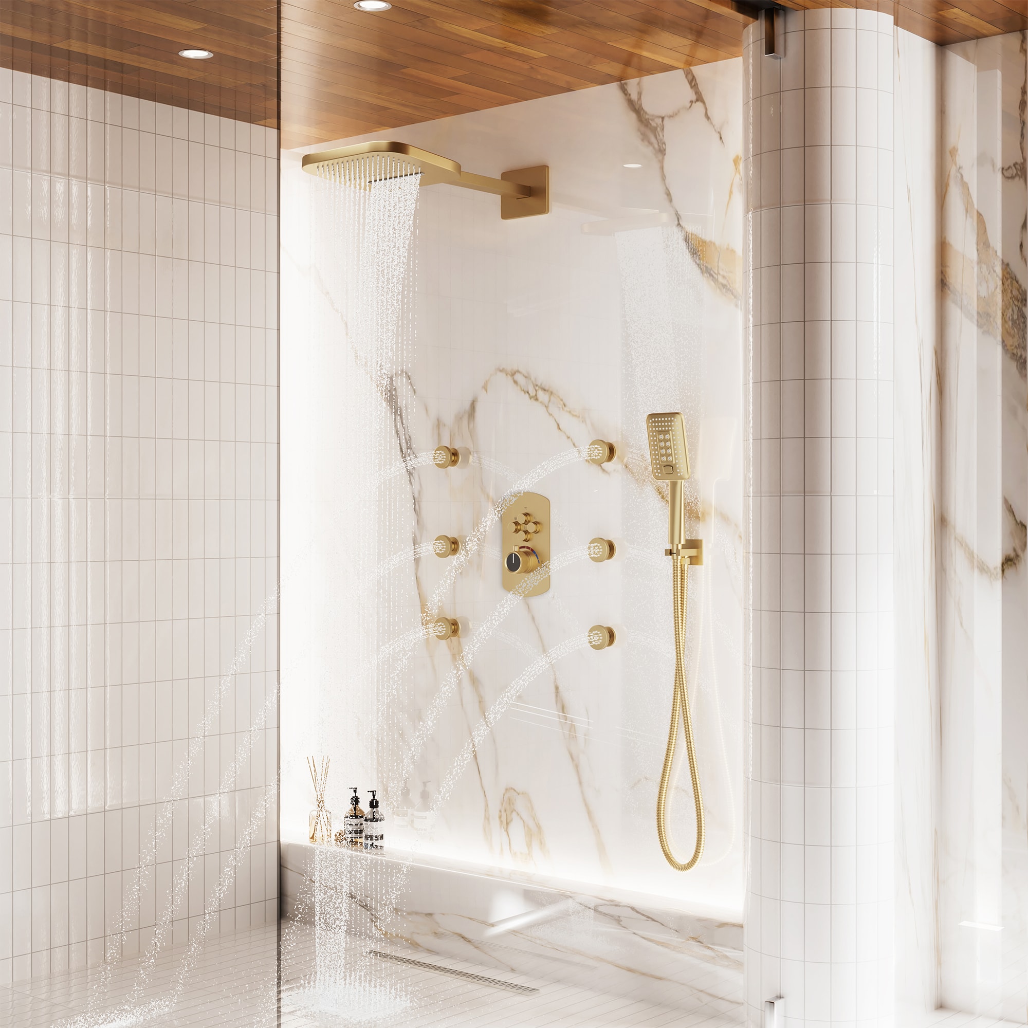 CASAINC WF-W98C03LSJ-12 Showerhead-Bar-Panels - View #3